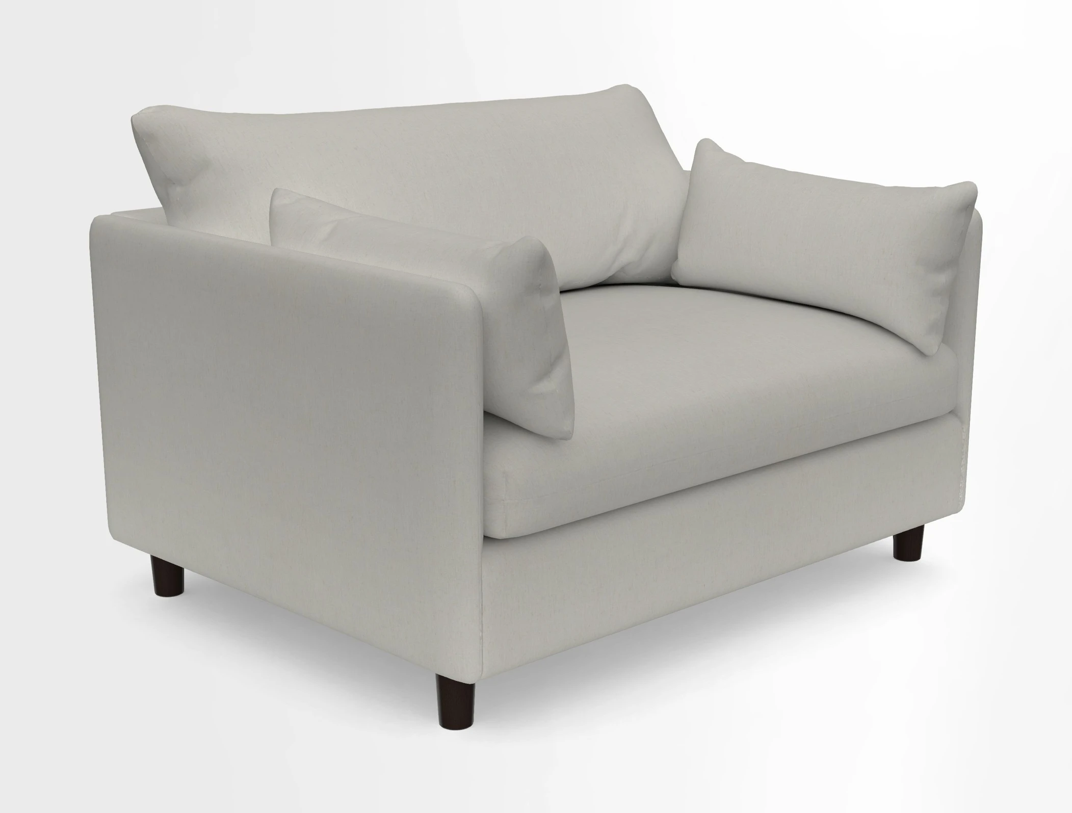 Madehurst Snuggler in Two Tone Plain Biscuit. Loose cover option available