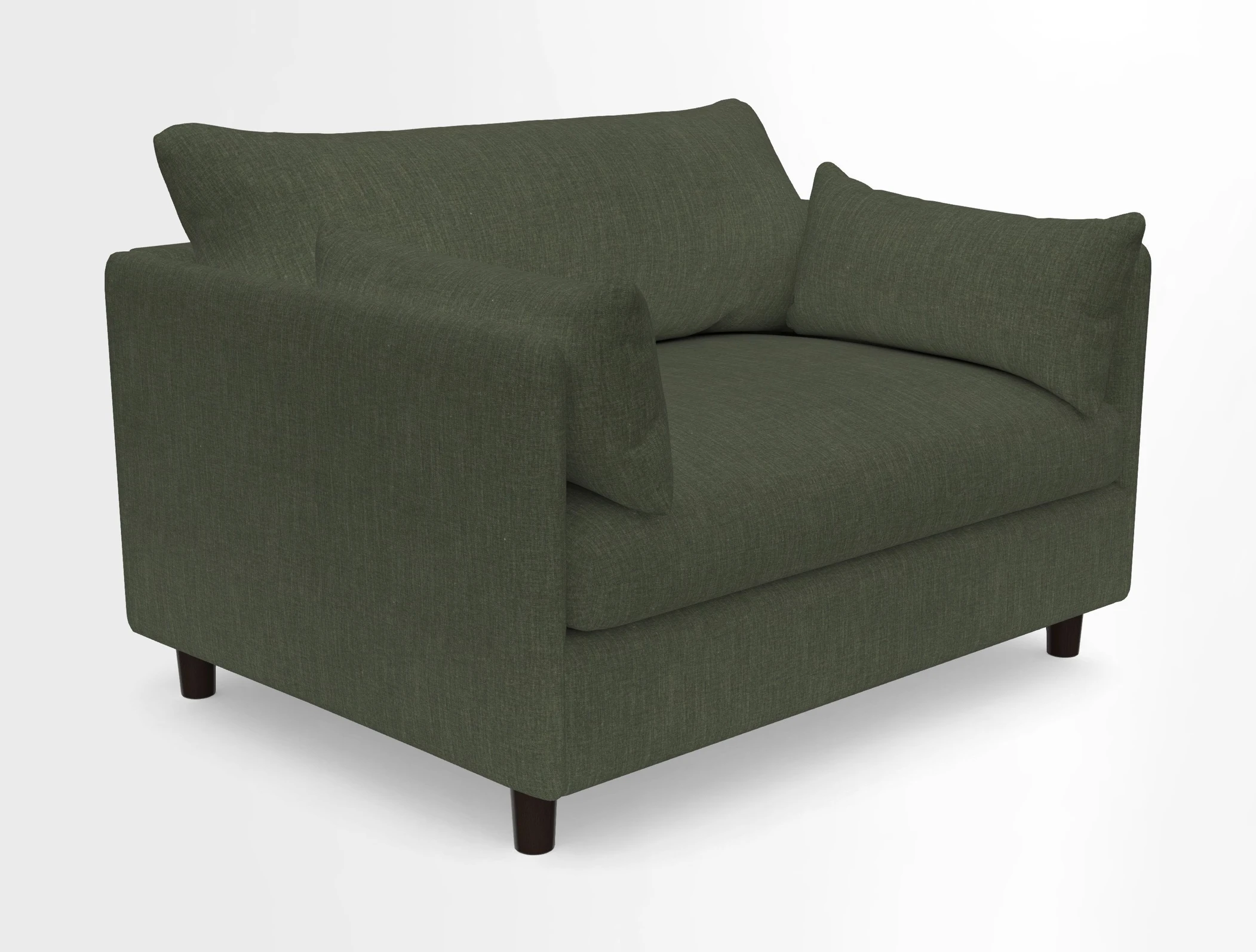 Madehurst Snuggler in Two Tone Plain Biscuit. Loose cover option available