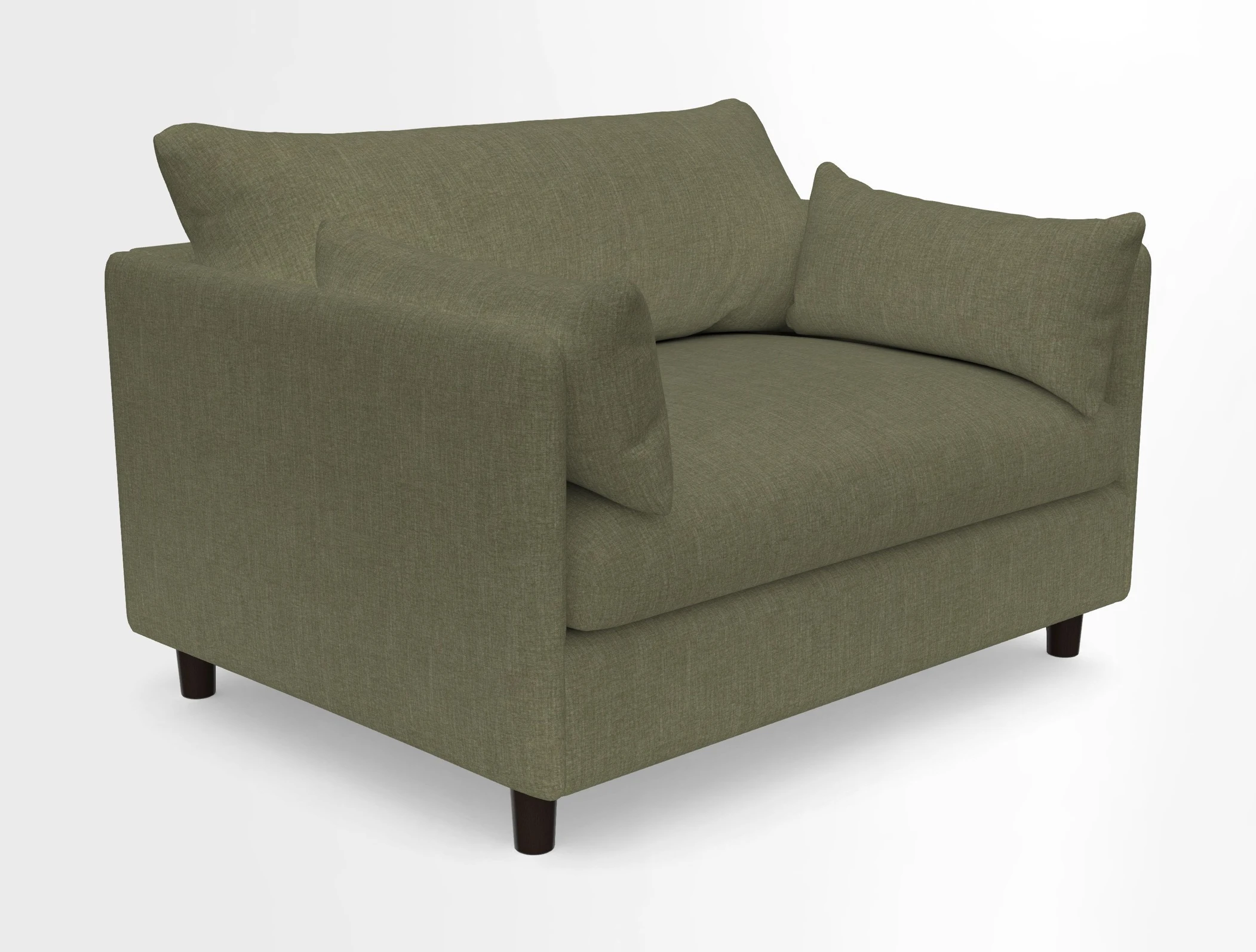 Madehurst Snuggler in Two Tone Plain Biscuit. Loose cover option available