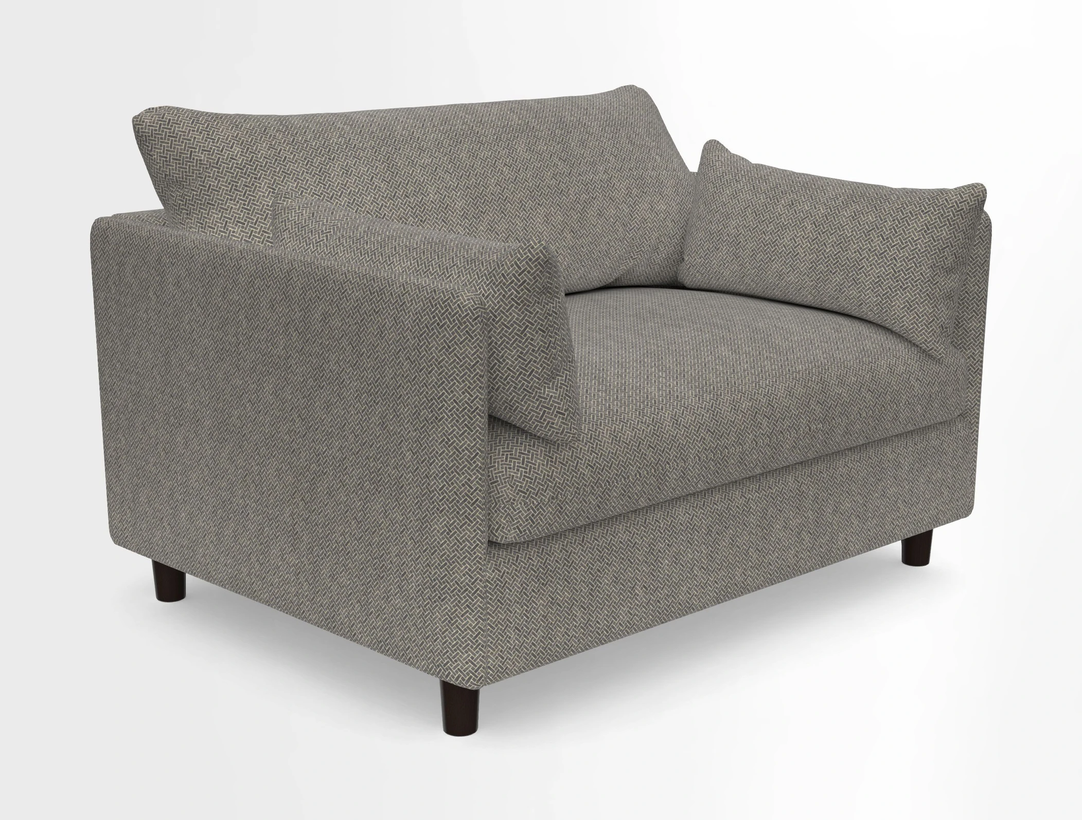 Madehurst Snuggler in Two Tone Plain Biscuit. Loose cover option available