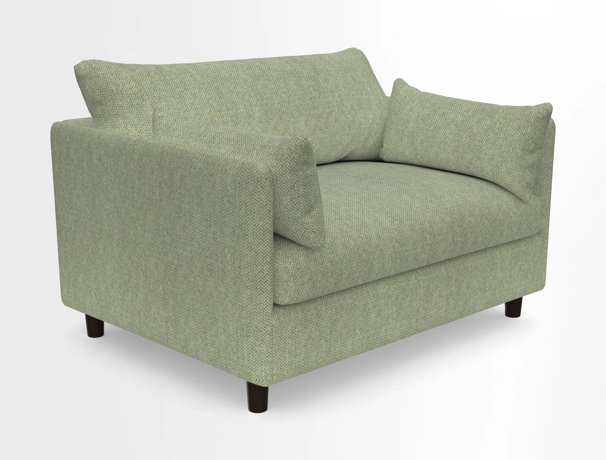 Madehurst Snuggler in Two Tone Plain Biscuit. Loose cover option available