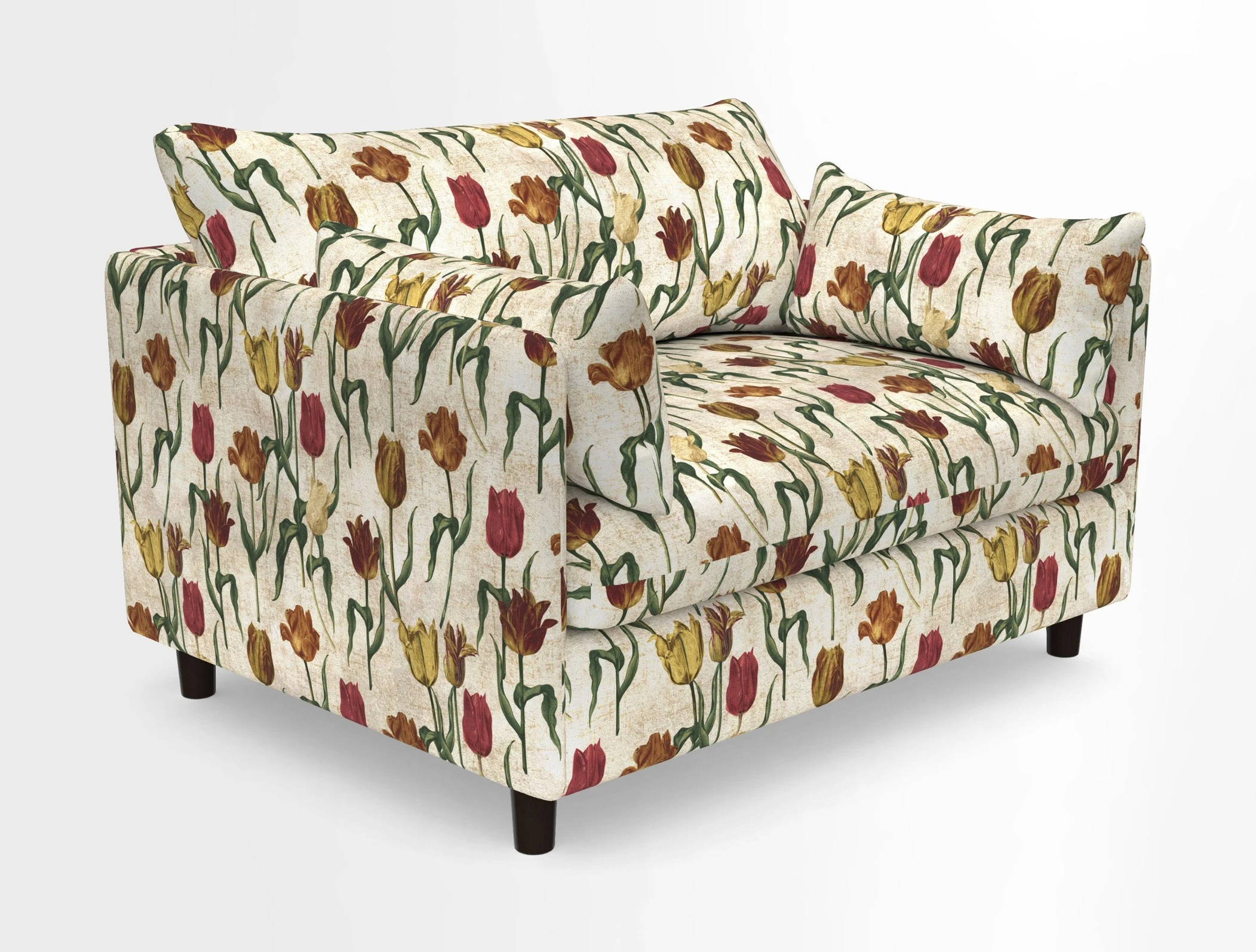 Madehurst Snuggler in Two Tone Plain Biscuit. Loose cover option available