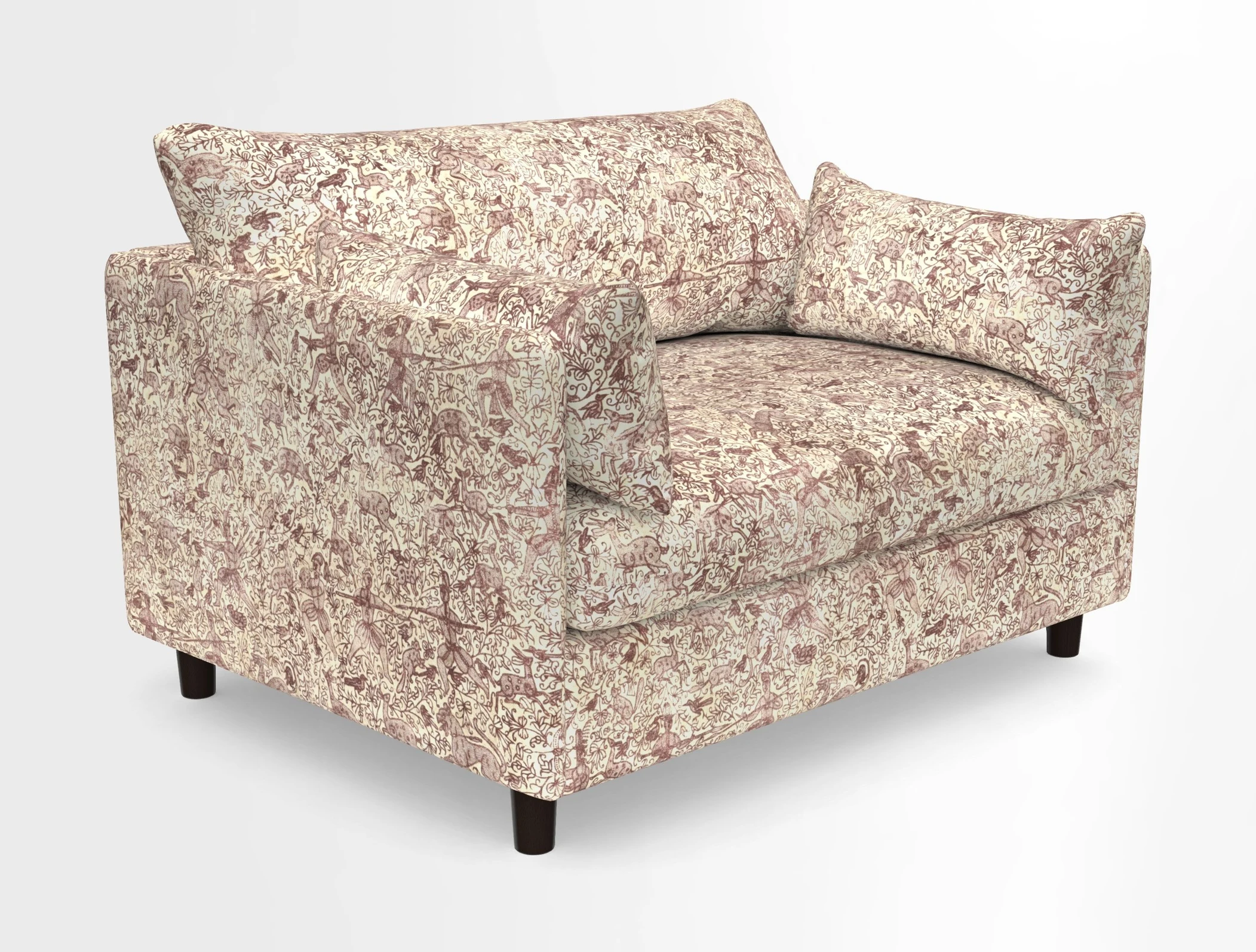 Madehurst Snuggler in Two Tone Plain Biscuit. Loose cover option available
