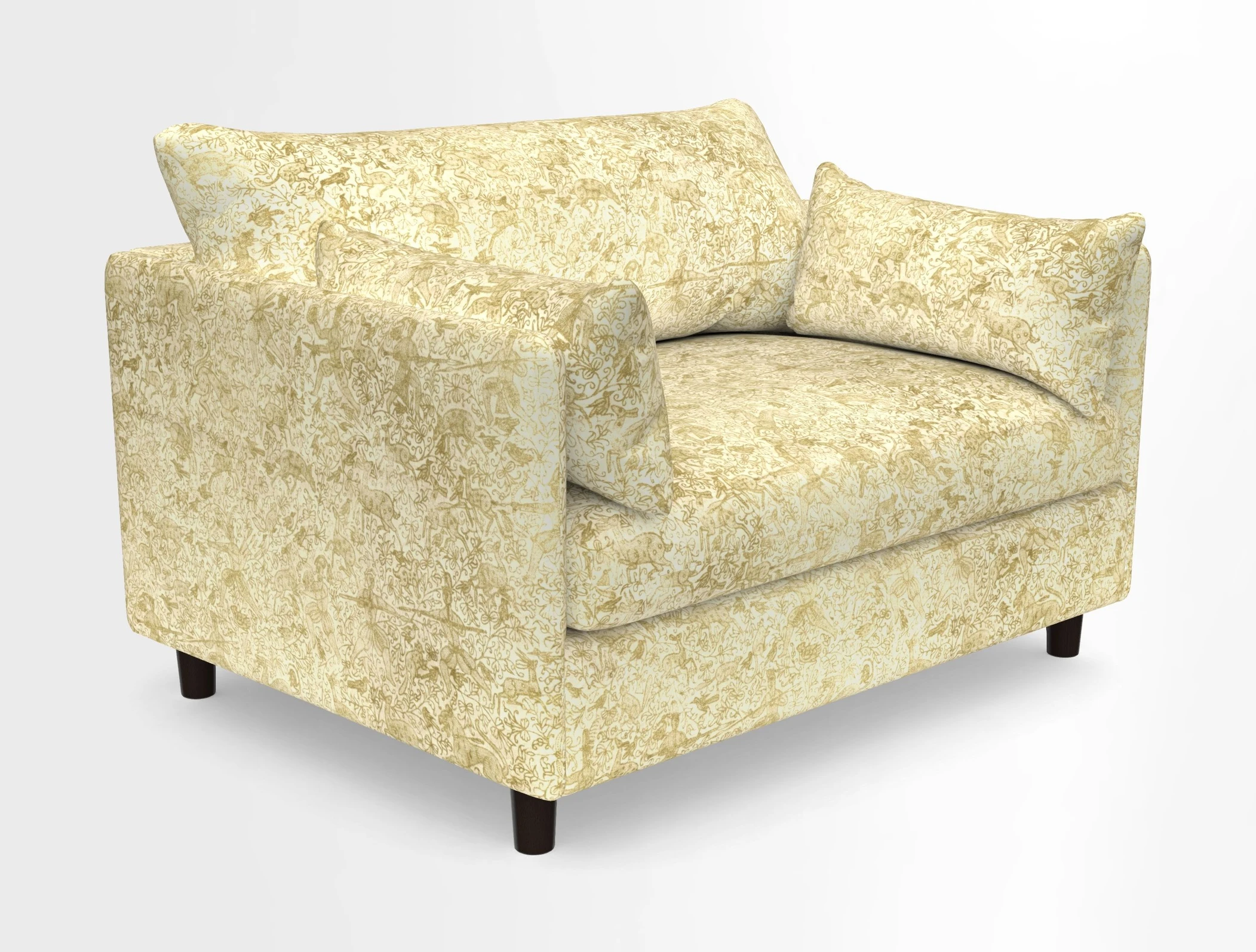 Madehurst Snuggler in Two Tone Plain Biscuit. Loose cover option available