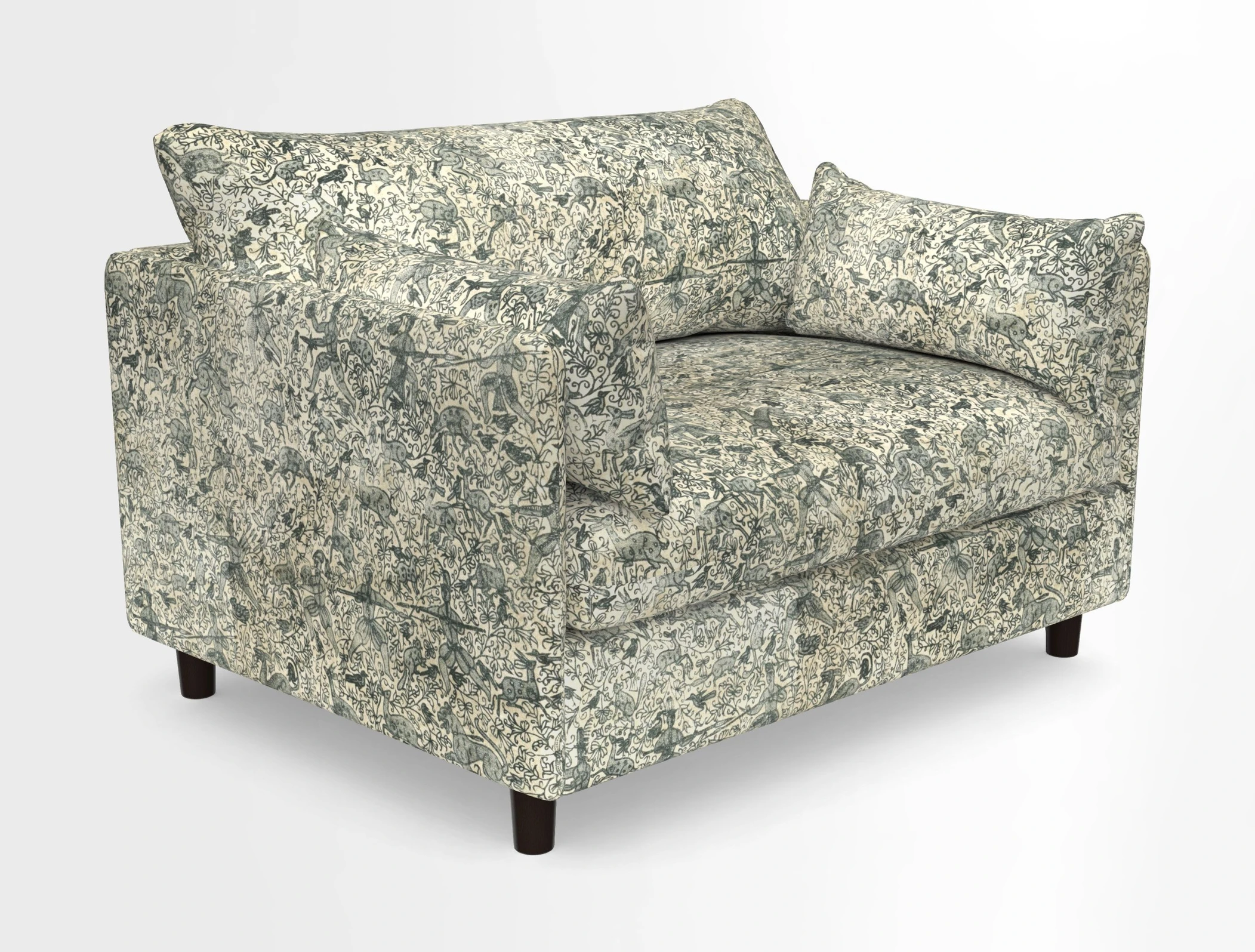 Madehurst Snuggler in Two Tone Plain Biscuit. Loose cover option available