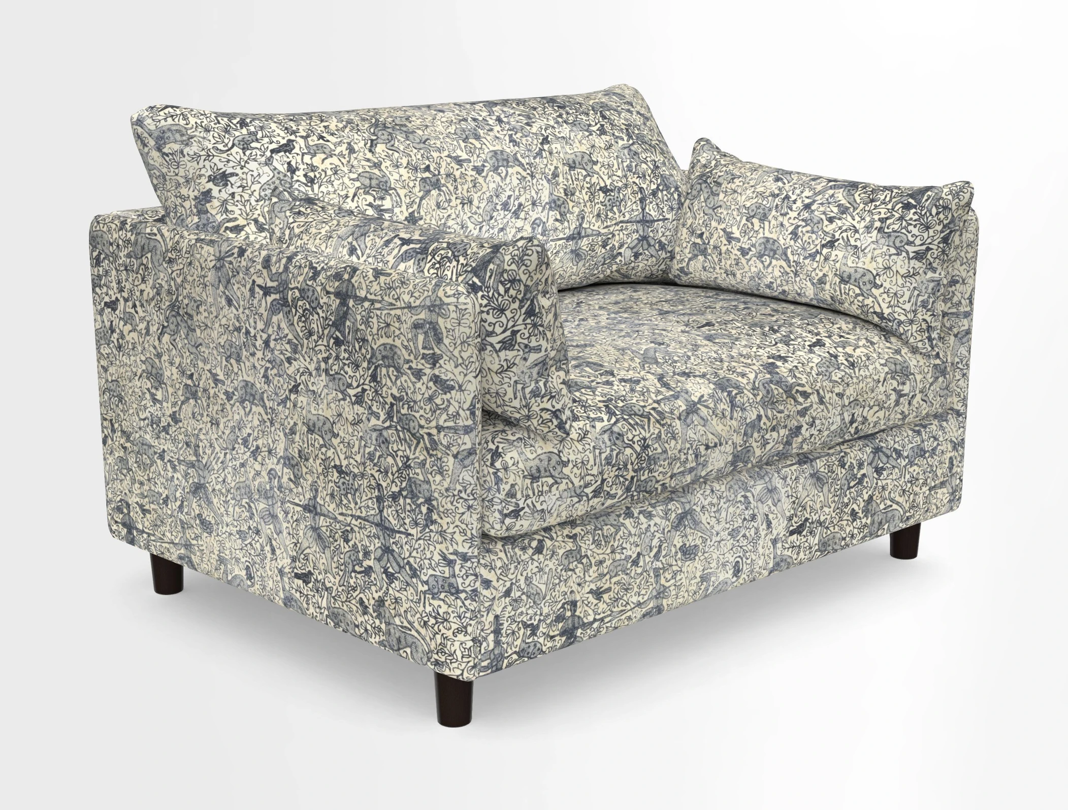 Madehurst Snuggler in Two Tone Plain Biscuit. Loose cover option available