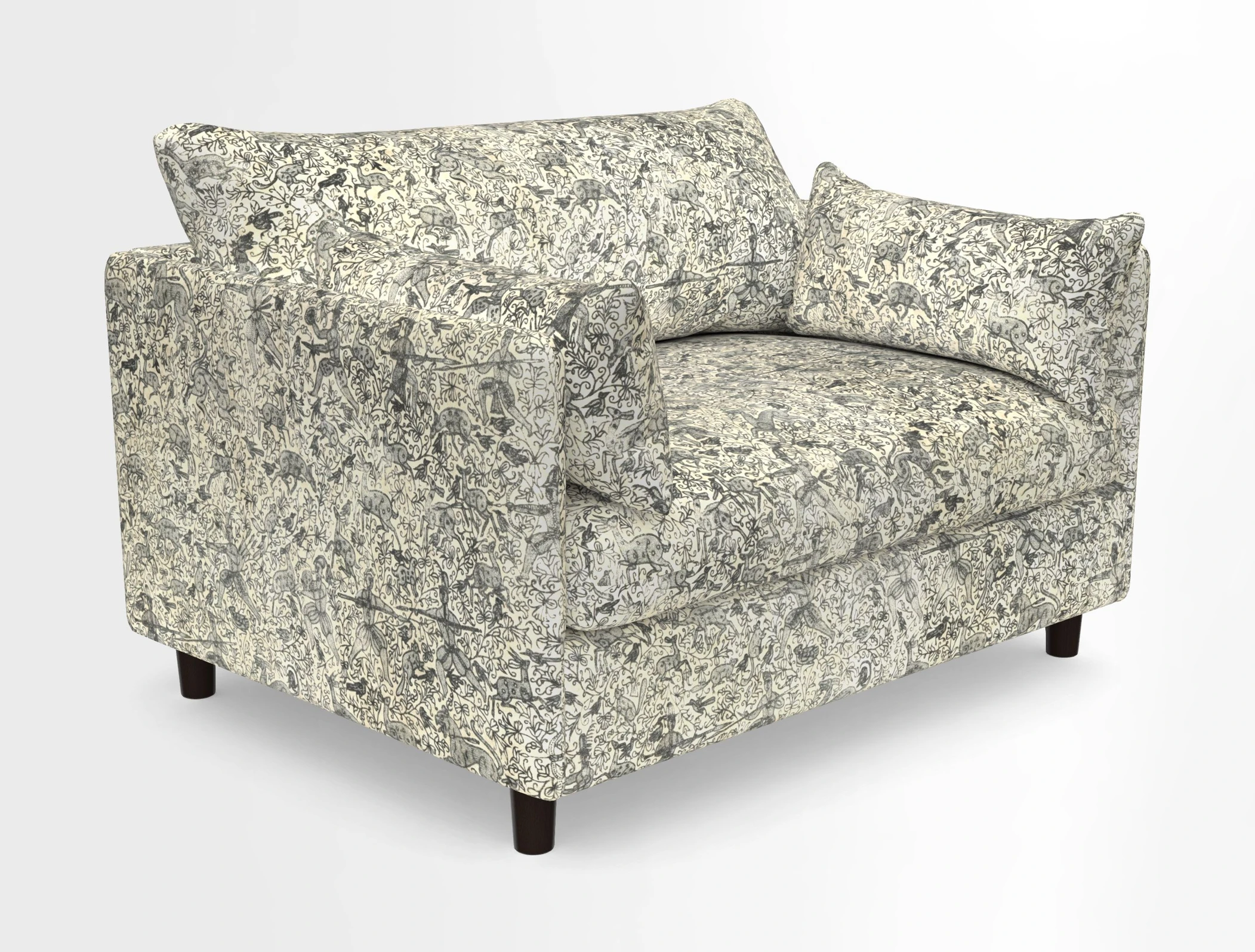 Madehurst Snuggler in Two Tone Plain Biscuit. Loose cover option available
