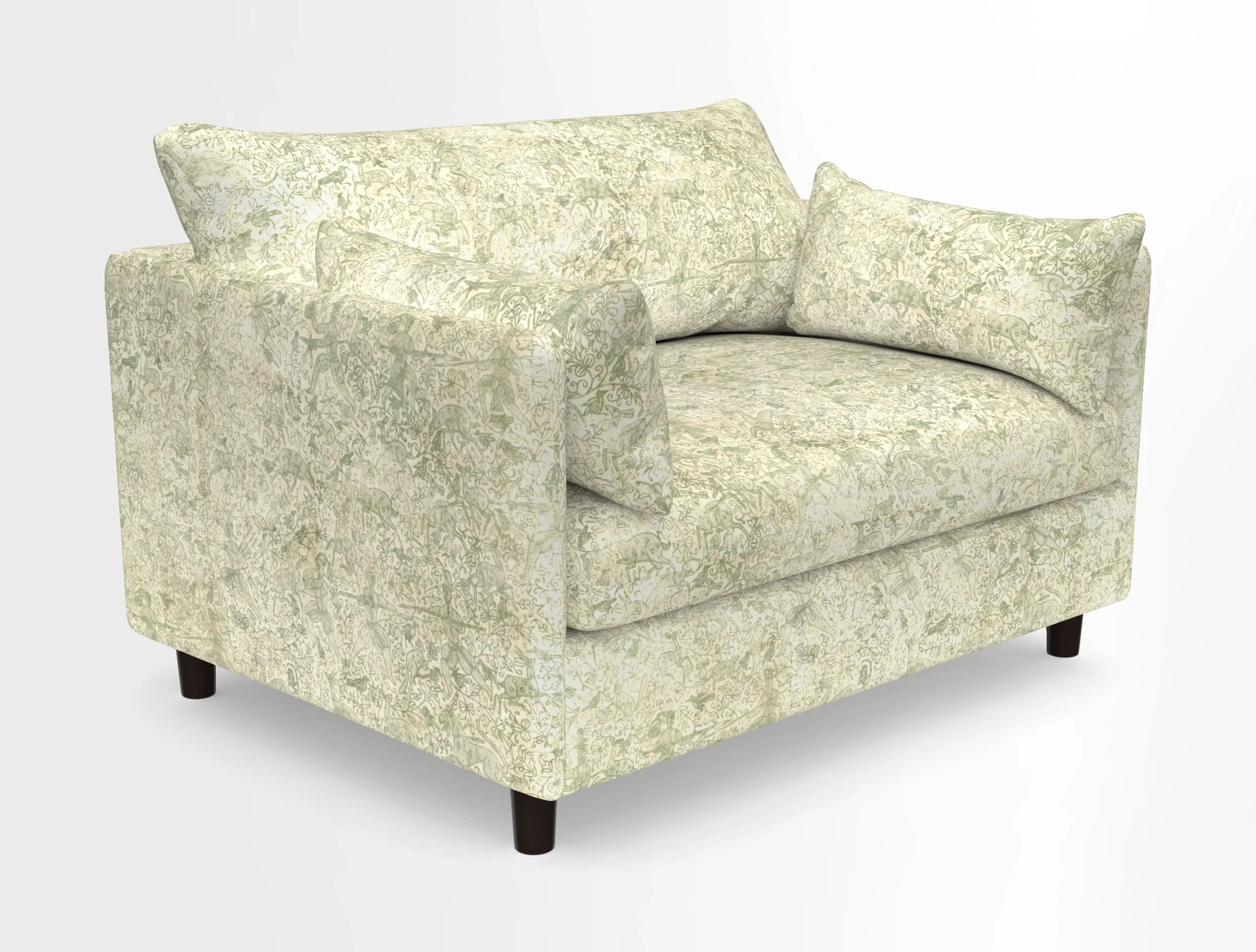 Madehurst Snuggler in Two Tone Plain Biscuit. Loose cover option available