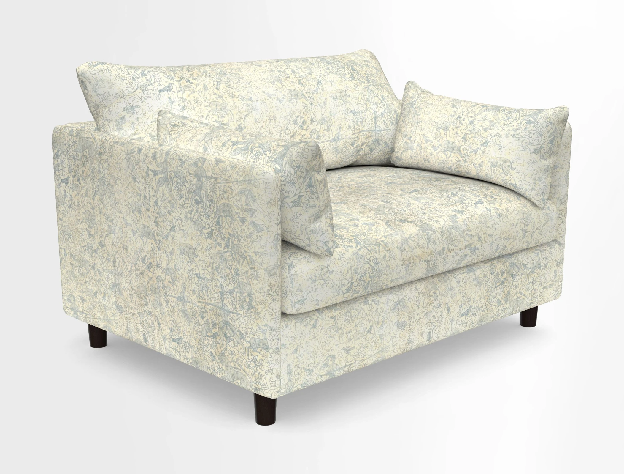 Madehurst Snuggler in Two Tone Plain Biscuit. Loose cover option available