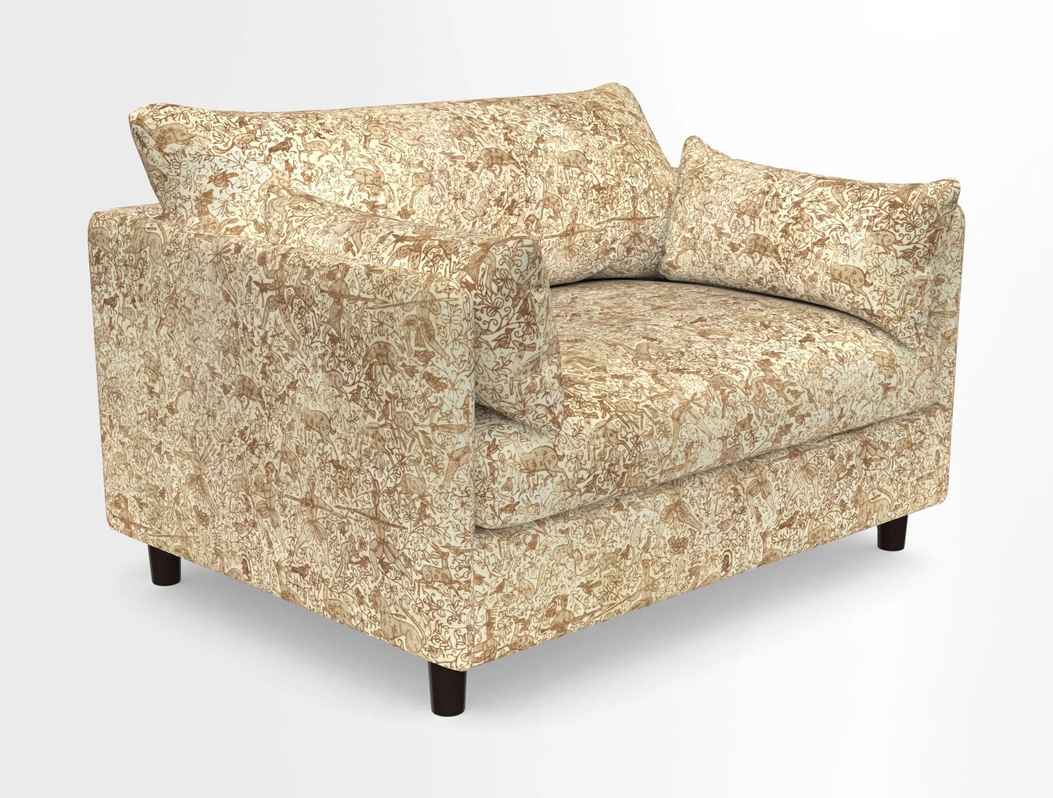 Madehurst Snuggler in Two Tone Plain Biscuit. Loose cover option available
