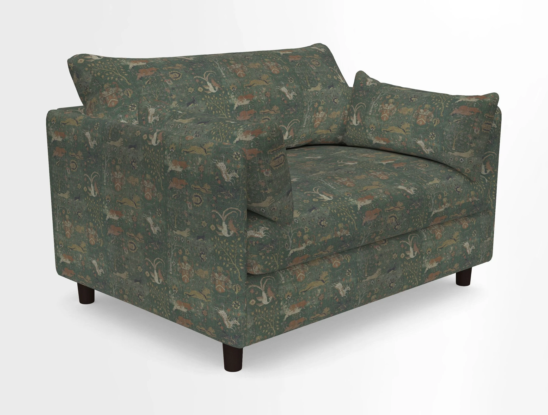 Madehurst Snuggler in Two Tone Plain Biscuit. Loose cover option available