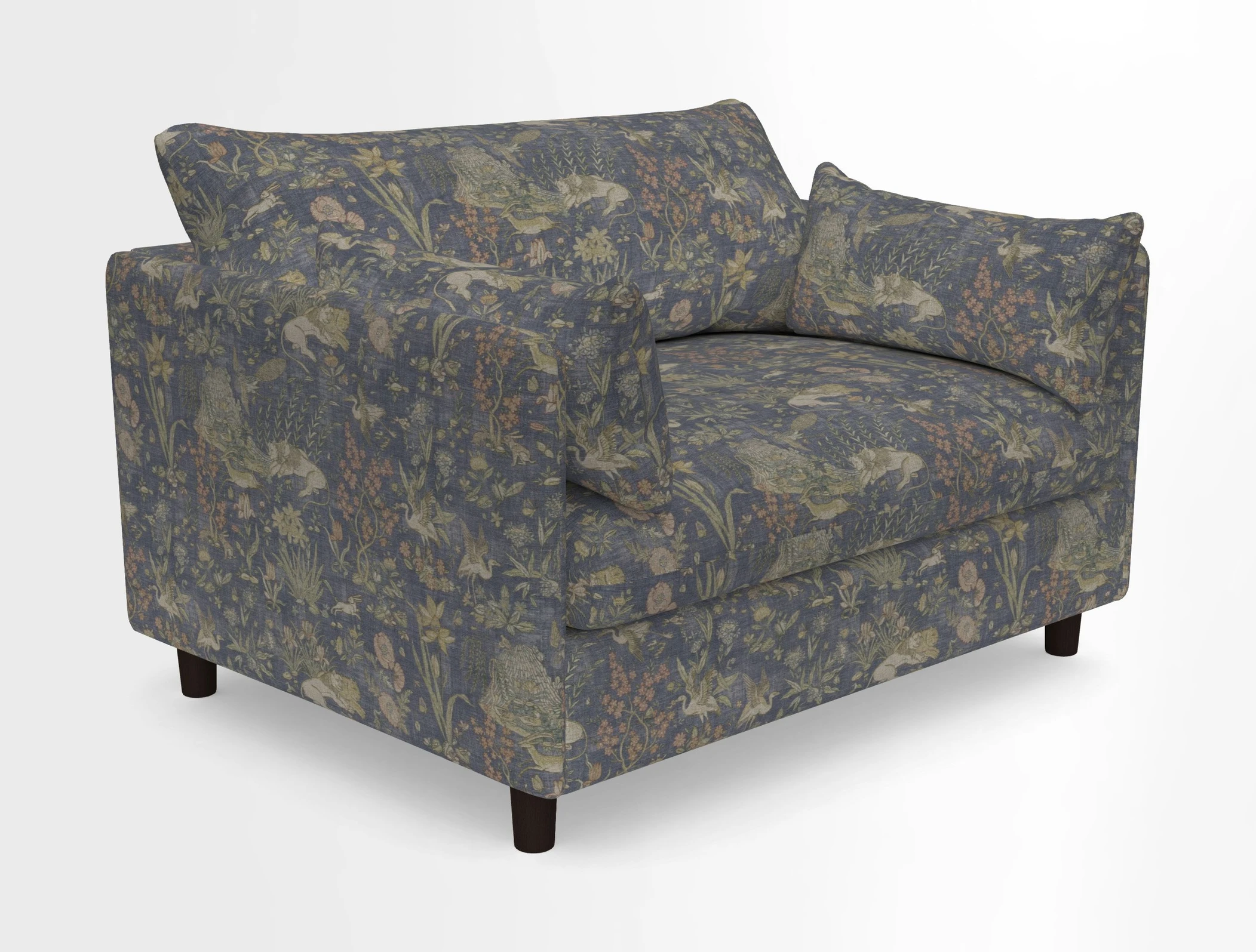 Madehurst Snuggler in Two Tone Plain Biscuit. Loose cover option available