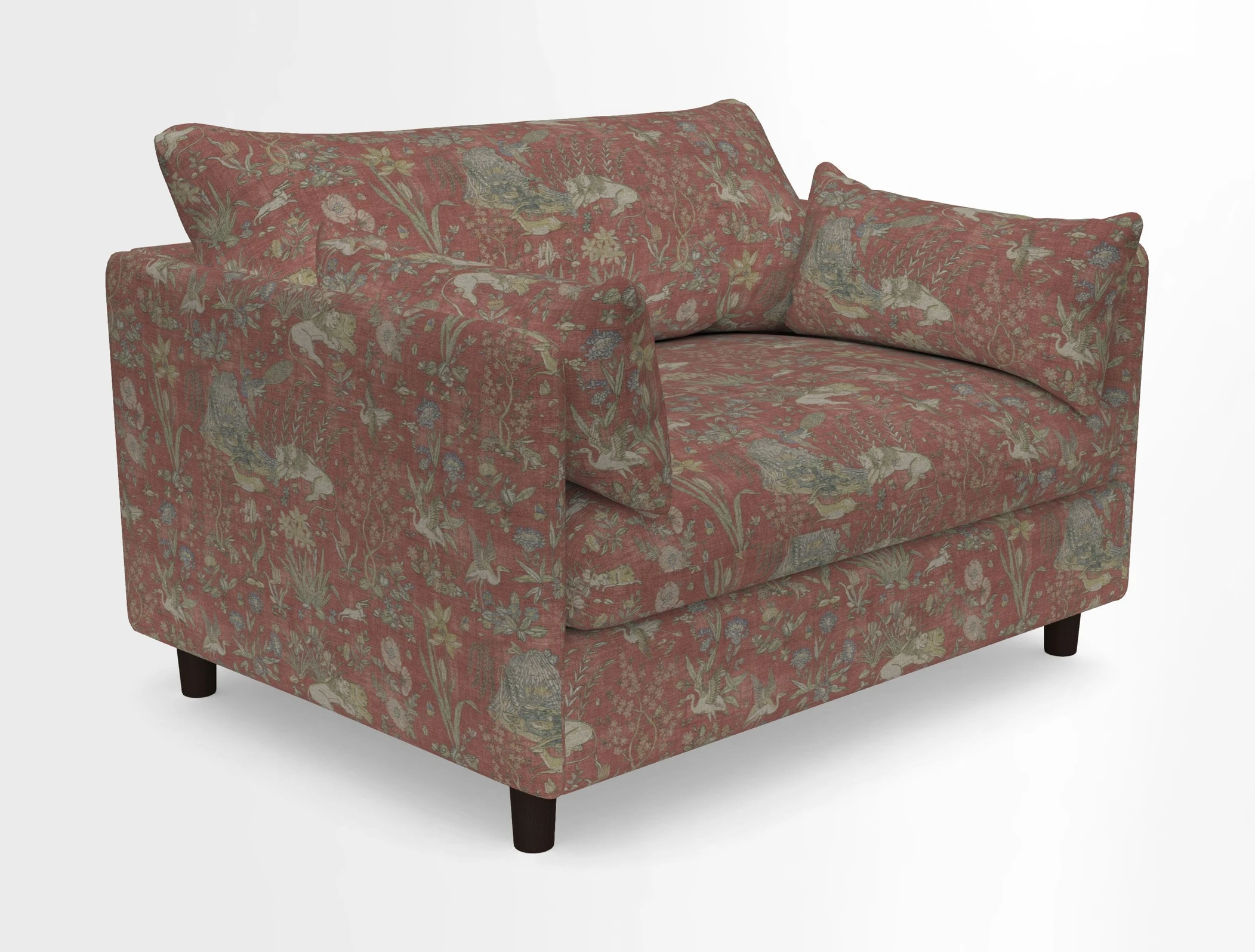Madehurst Snuggler in Two Tone Plain Biscuit. Loose cover option available