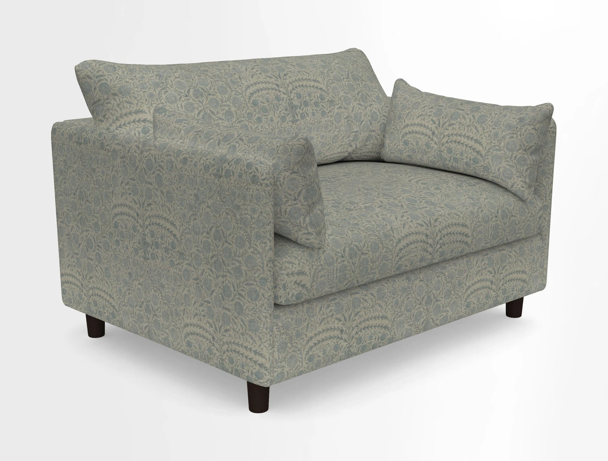 Madehurst Snuggler in Two Tone Plain Biscuit. Loose cover option available