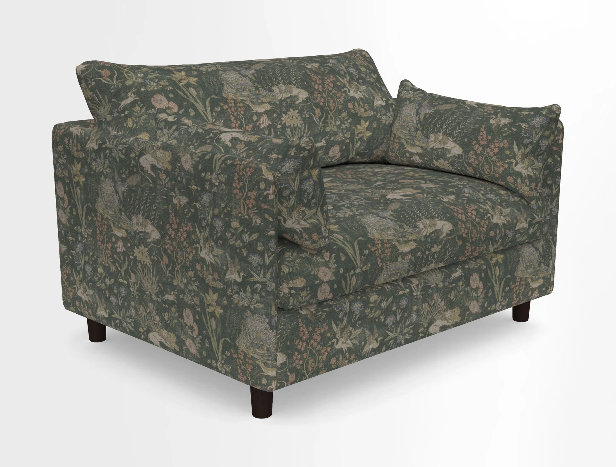 Madehurst Snuggler in Two Tone Plain Biscuit. Loose cover option available