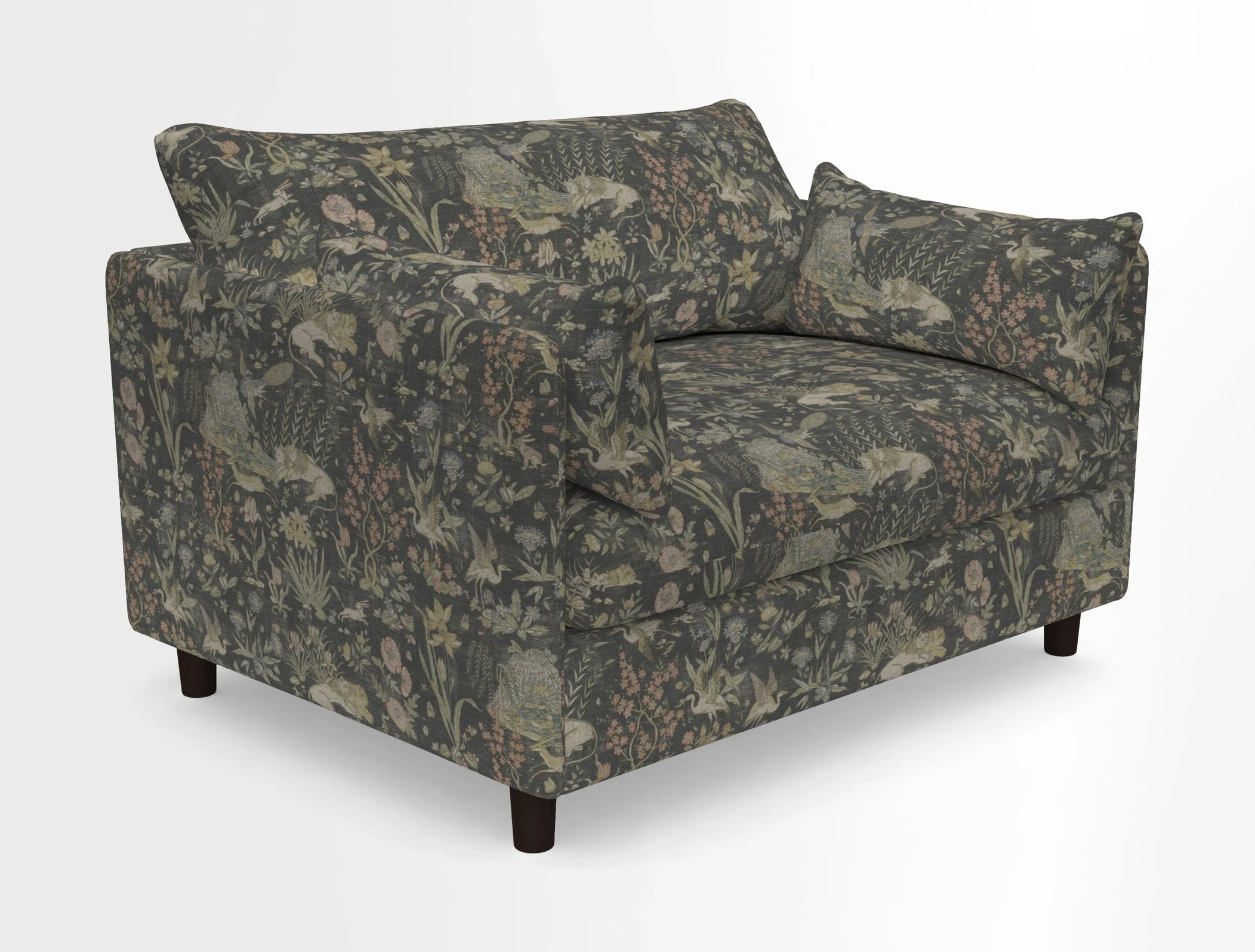 Madehurst Snuggler in Two Tone Plain Biscuit. Loose cover option available