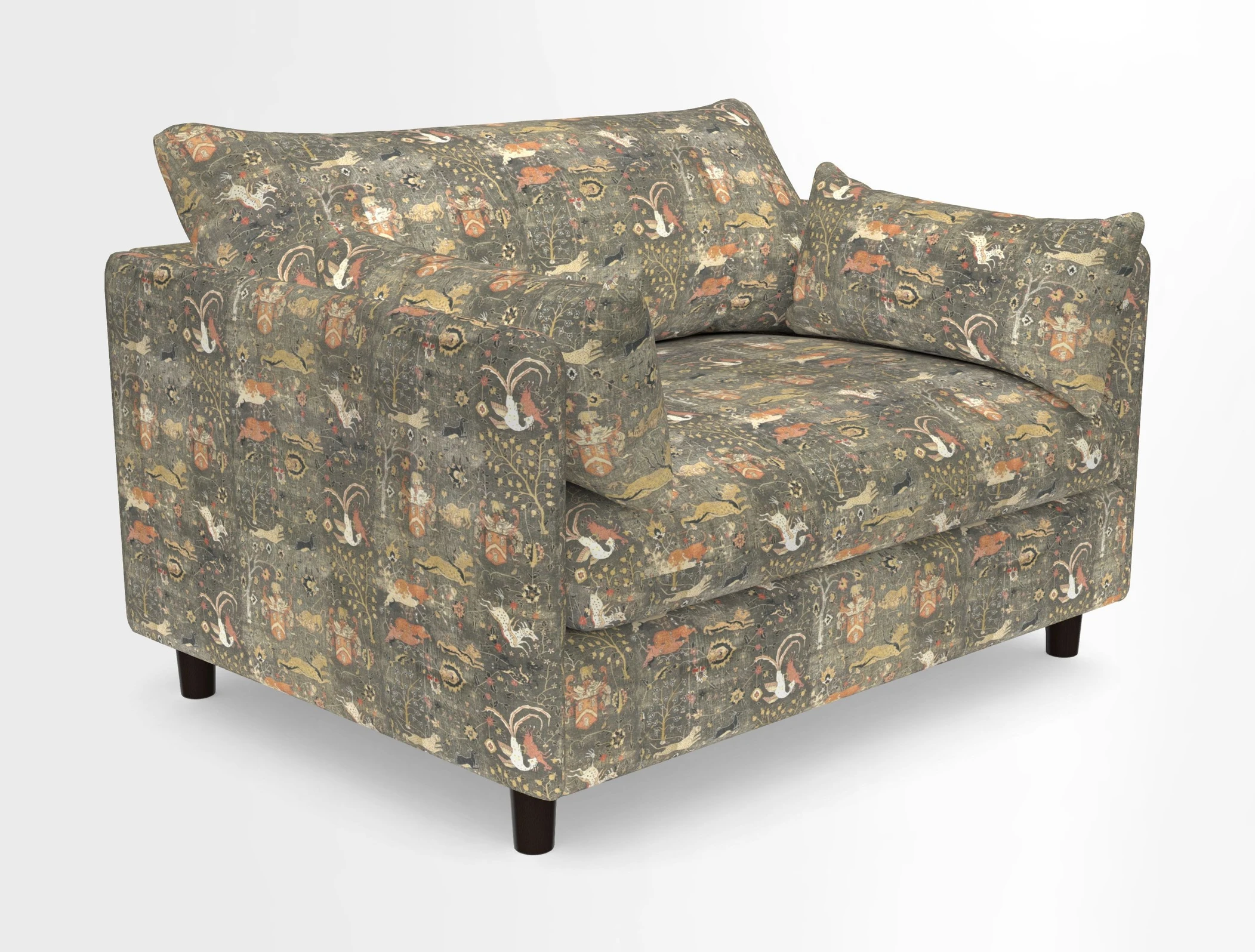 Madehurst Snuggler in Two Tone Plain Biscuit. Loose cover option available