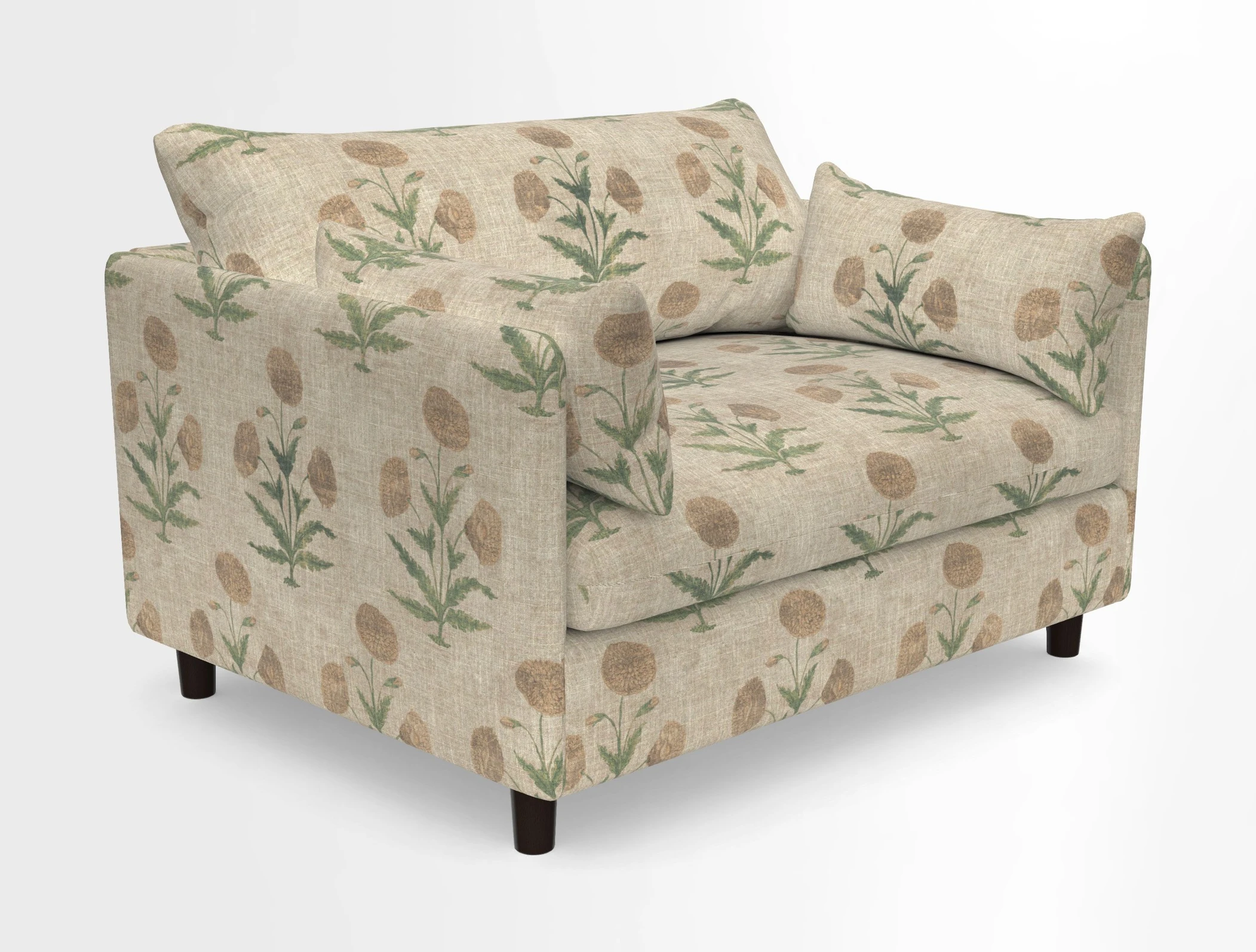 Madehurst Snuggler in Two Tone Plain Biscuit. Loose cover option available