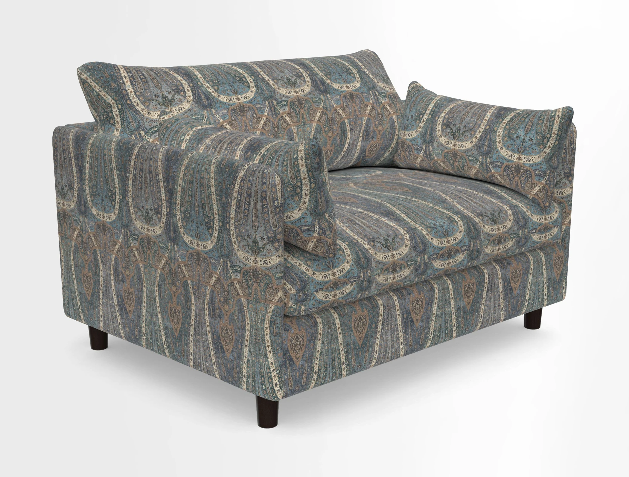 Madehurst Snuggler in Two Tone Plain Biscuit. Loose cover option available