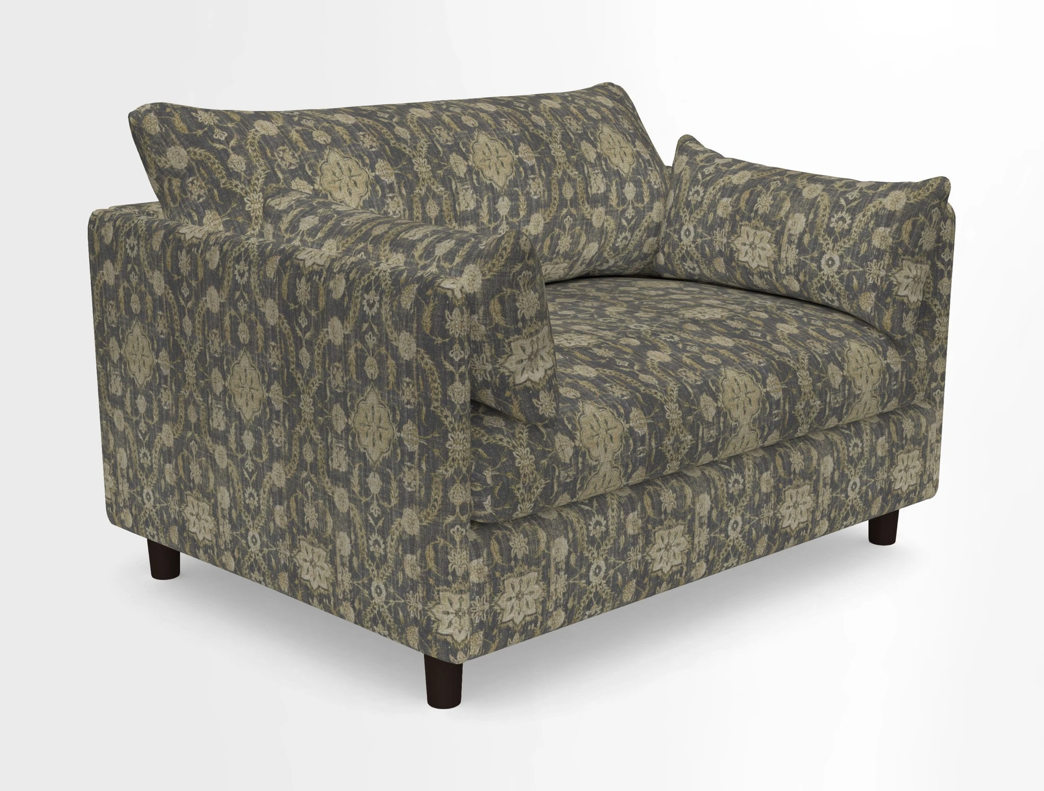 Madehurst Snuggler in Two Tone Plain Biscuit. Loose cover option available