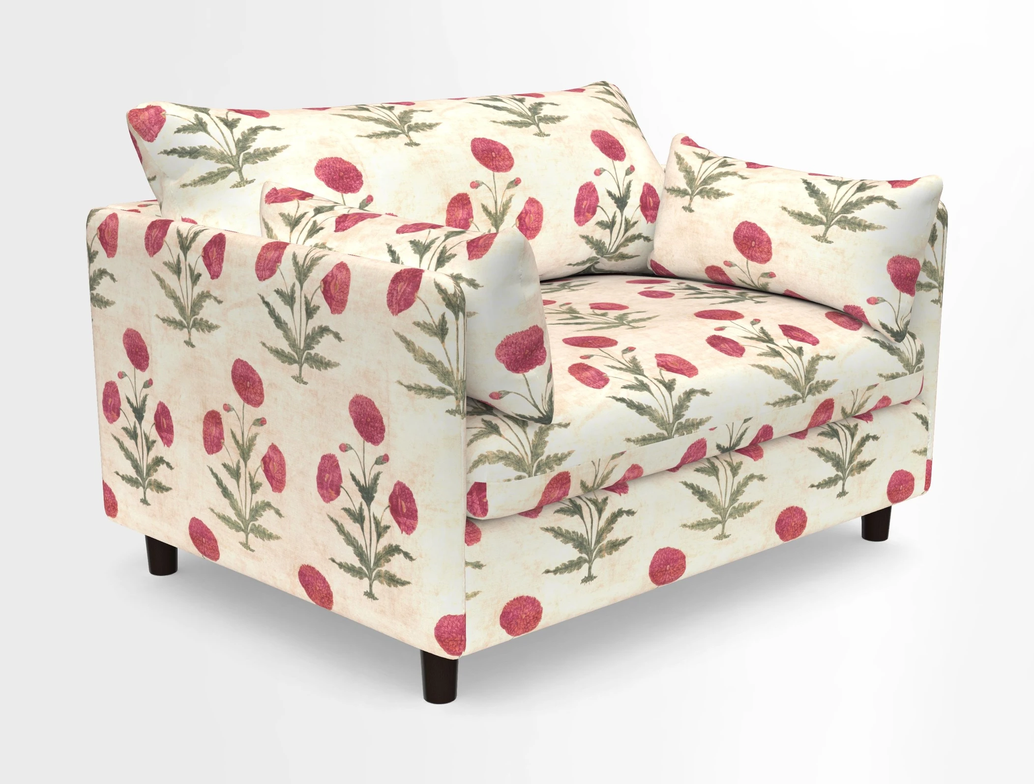 Madehurst Snuggler in Two Tone Plain Biscuit. Loose cover option available