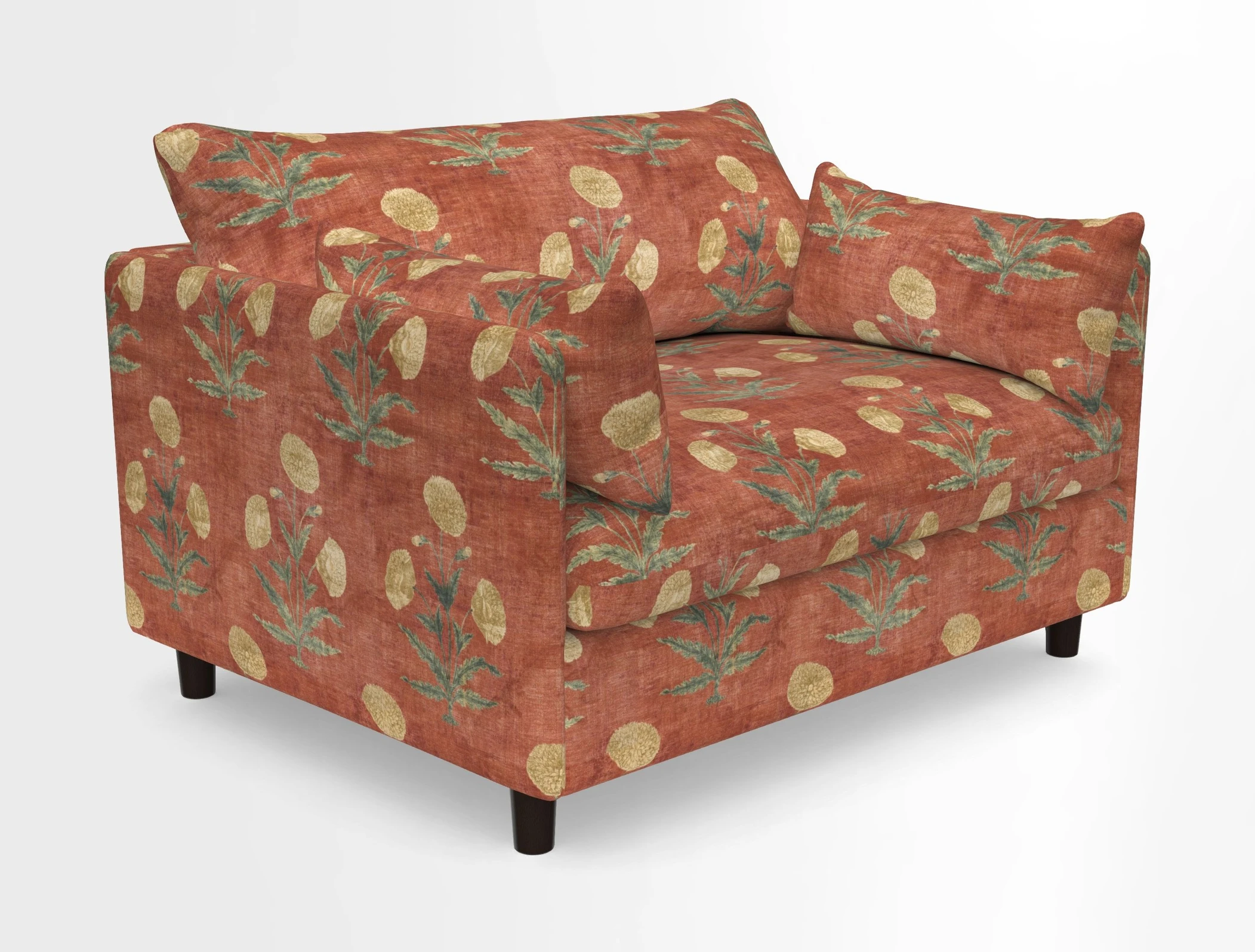 Madehurst Snuggler in Two Tone Plain Biscuit. Loose cover option available