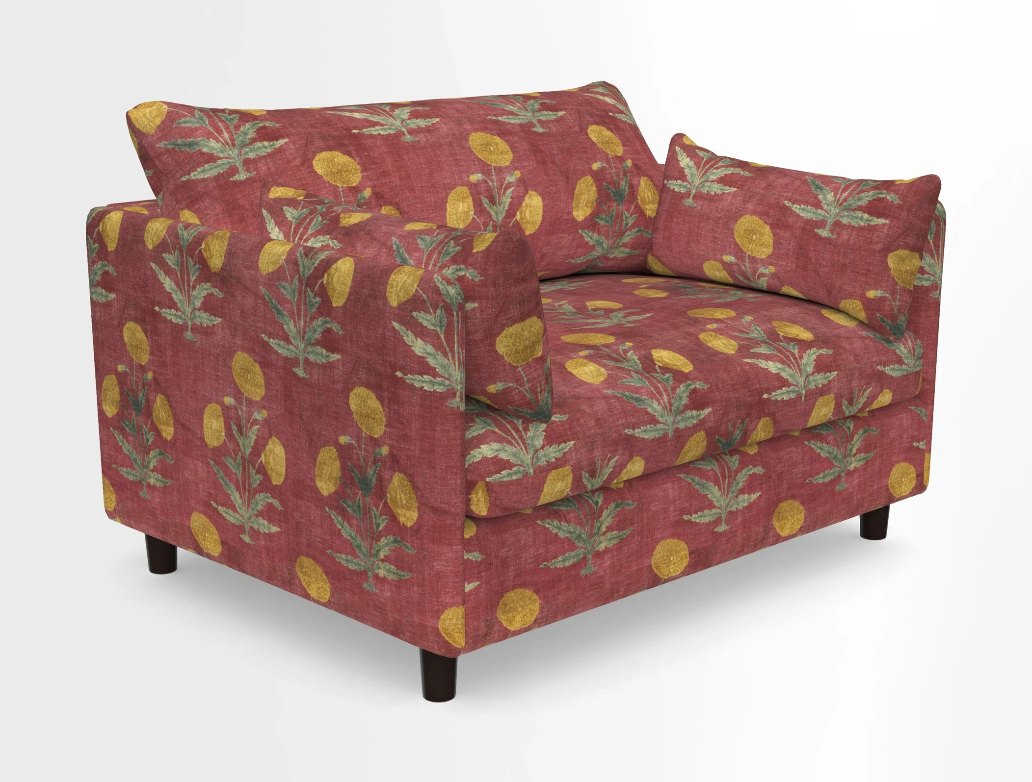 Madehurst Snuggler in Two Tone Plain Biscuit. Loose cover option available