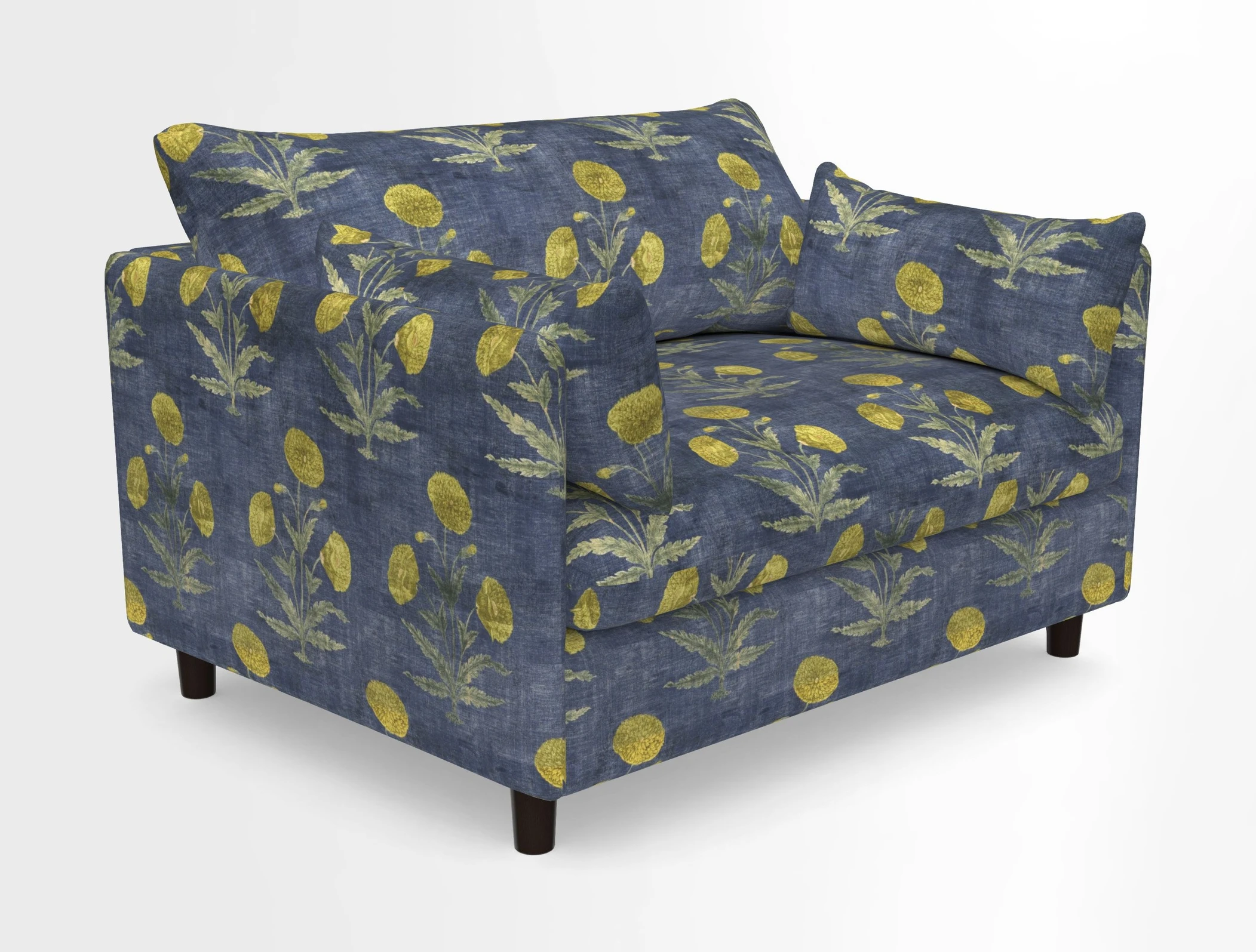Madehurst Snuggler in Two Tone Plain Biscuit. Loose cover option available