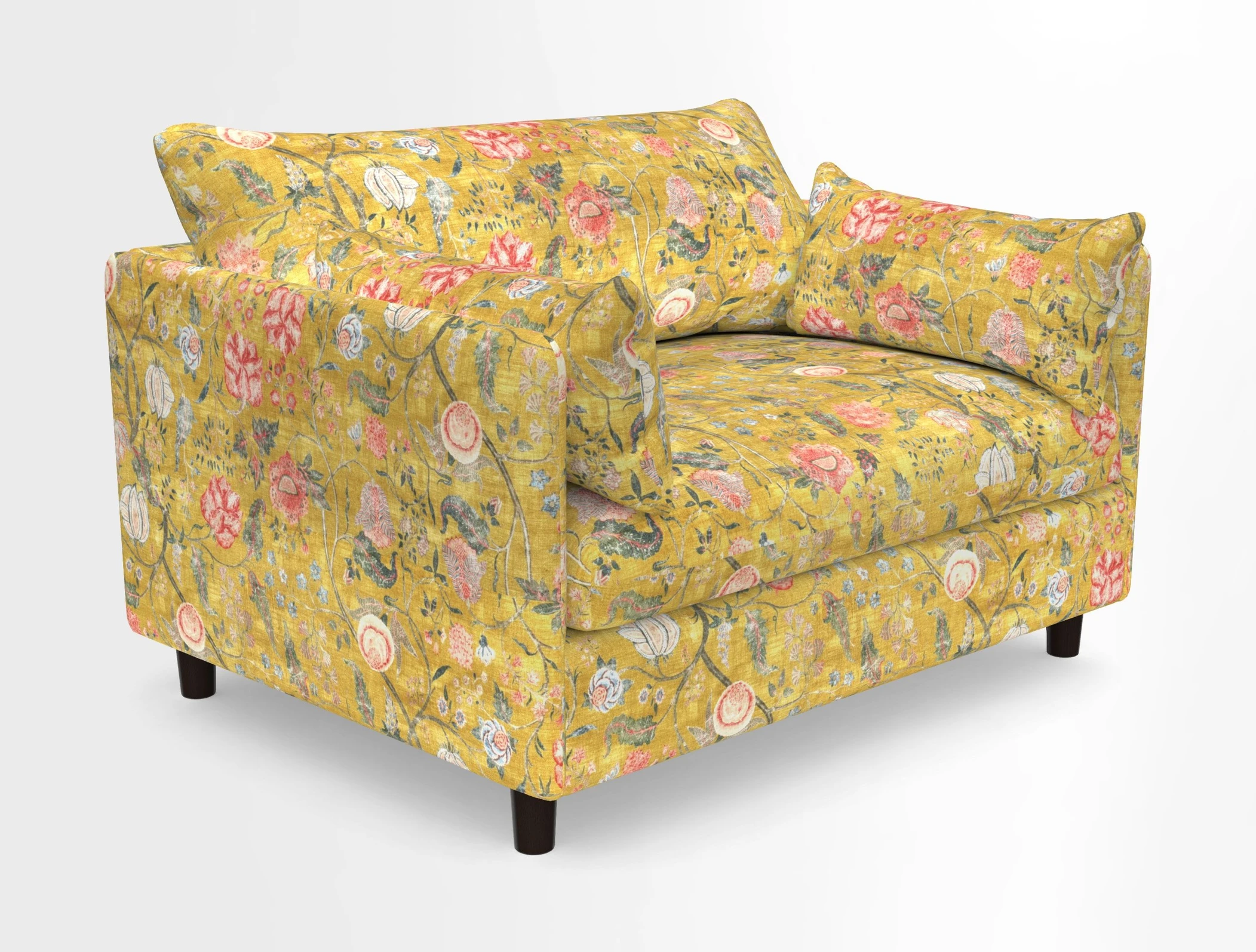 Madehurst Snuggler in Two Tone Plain Biscuit. Loose cover option available