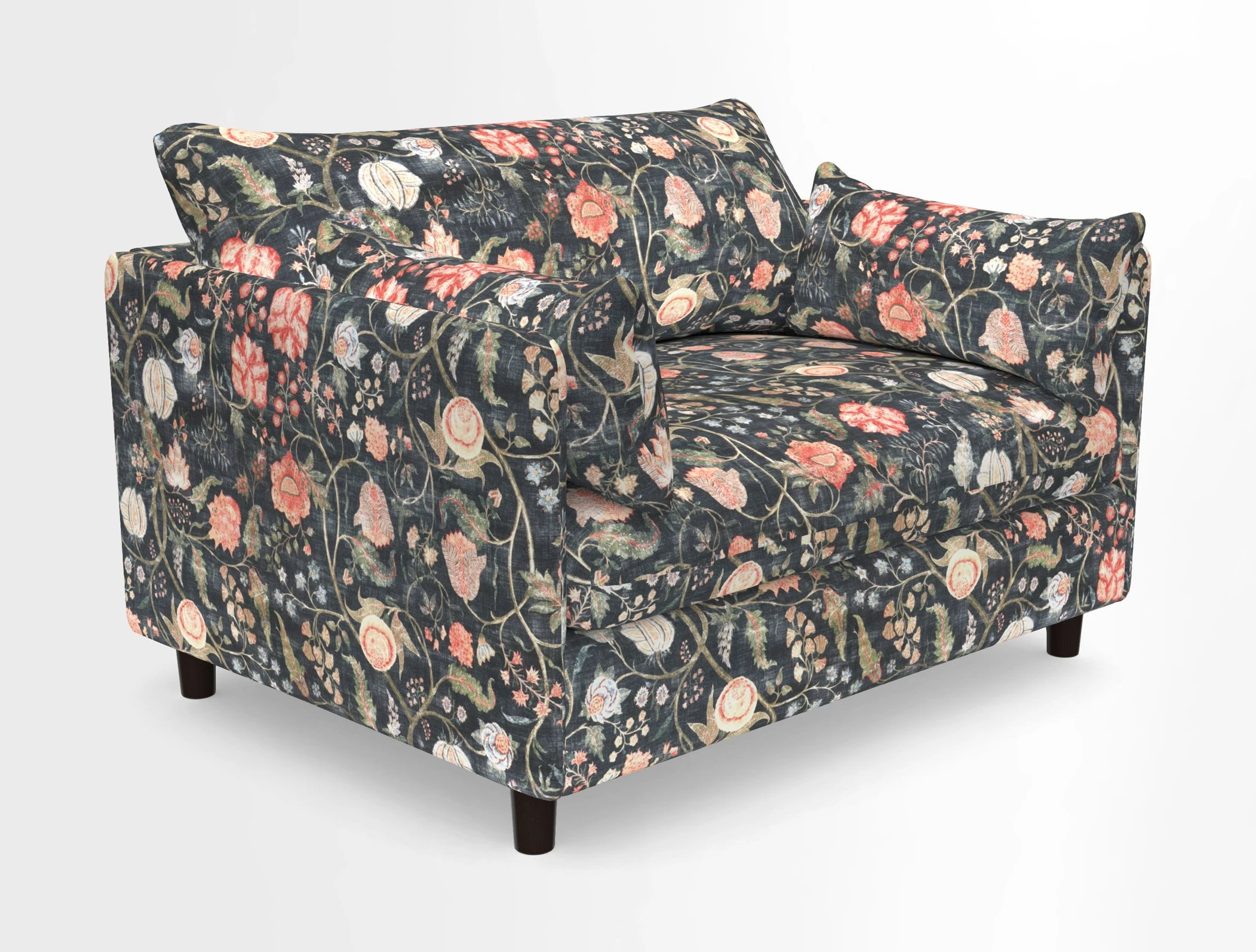 Madehurst Snuggler in Two Tone Plain Biscuit. Loose cover option available