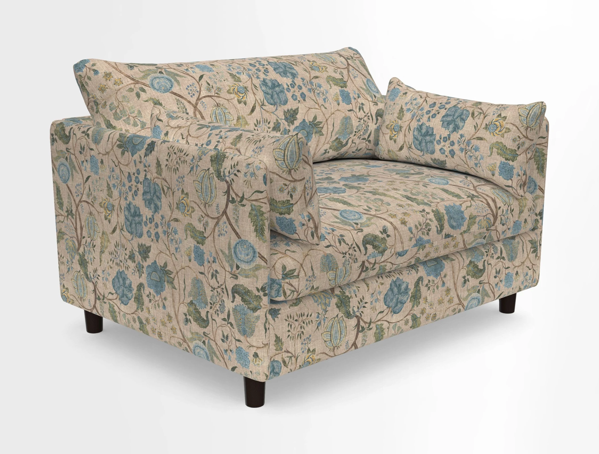 Madehurst Snuggler in Two Tone Plain Biscuit. Loose cover option available
