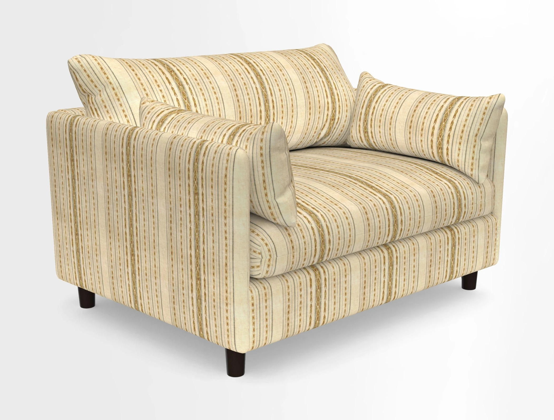 Madehurst Snuggler in Two Tone Plain Biscuit. Loose cover option available