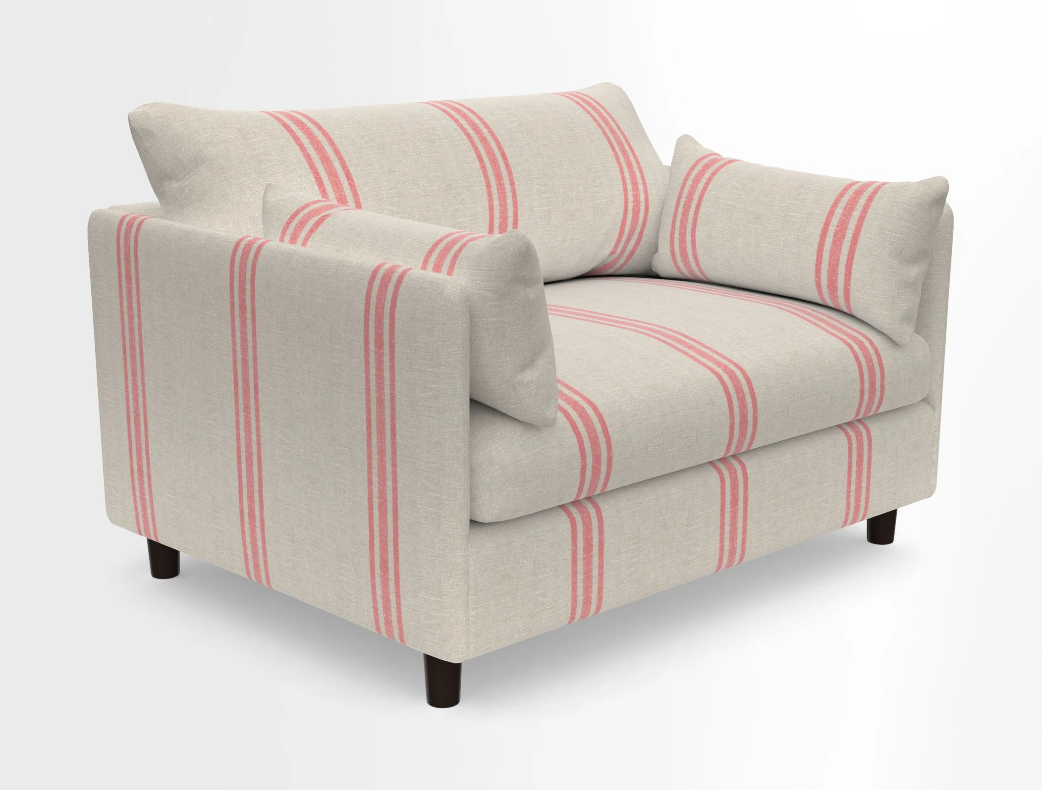 Madehurst Snuggler in Two Tone Plain Biscuit. Loose cover option available