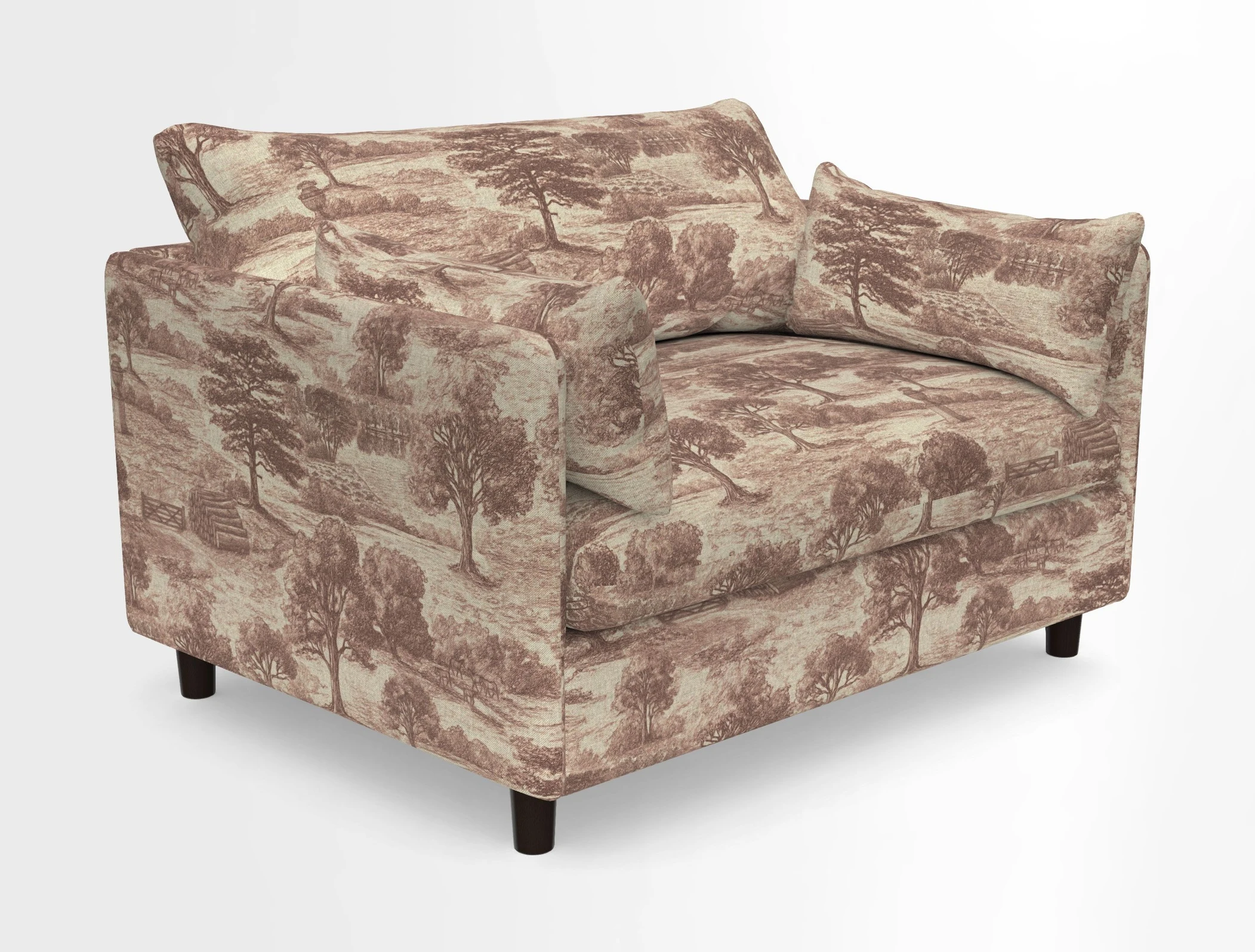 Madehurst Snuggler in Two Tone Plain Biscuit. Loose cover option available