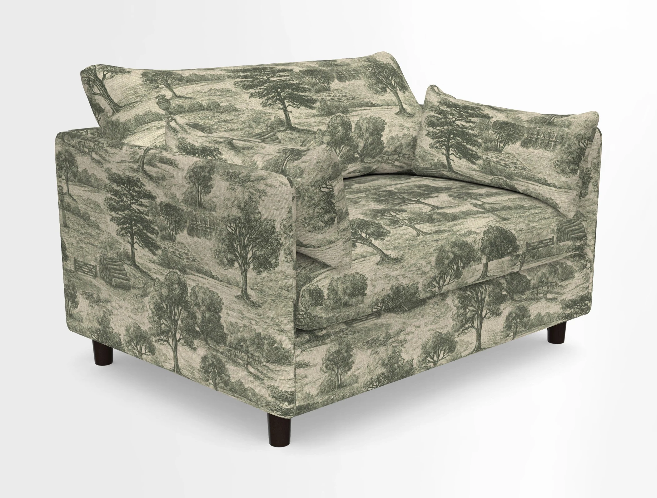 Madehurst Snuggler in Two Tone Plain Biscuit. Loose cover option available