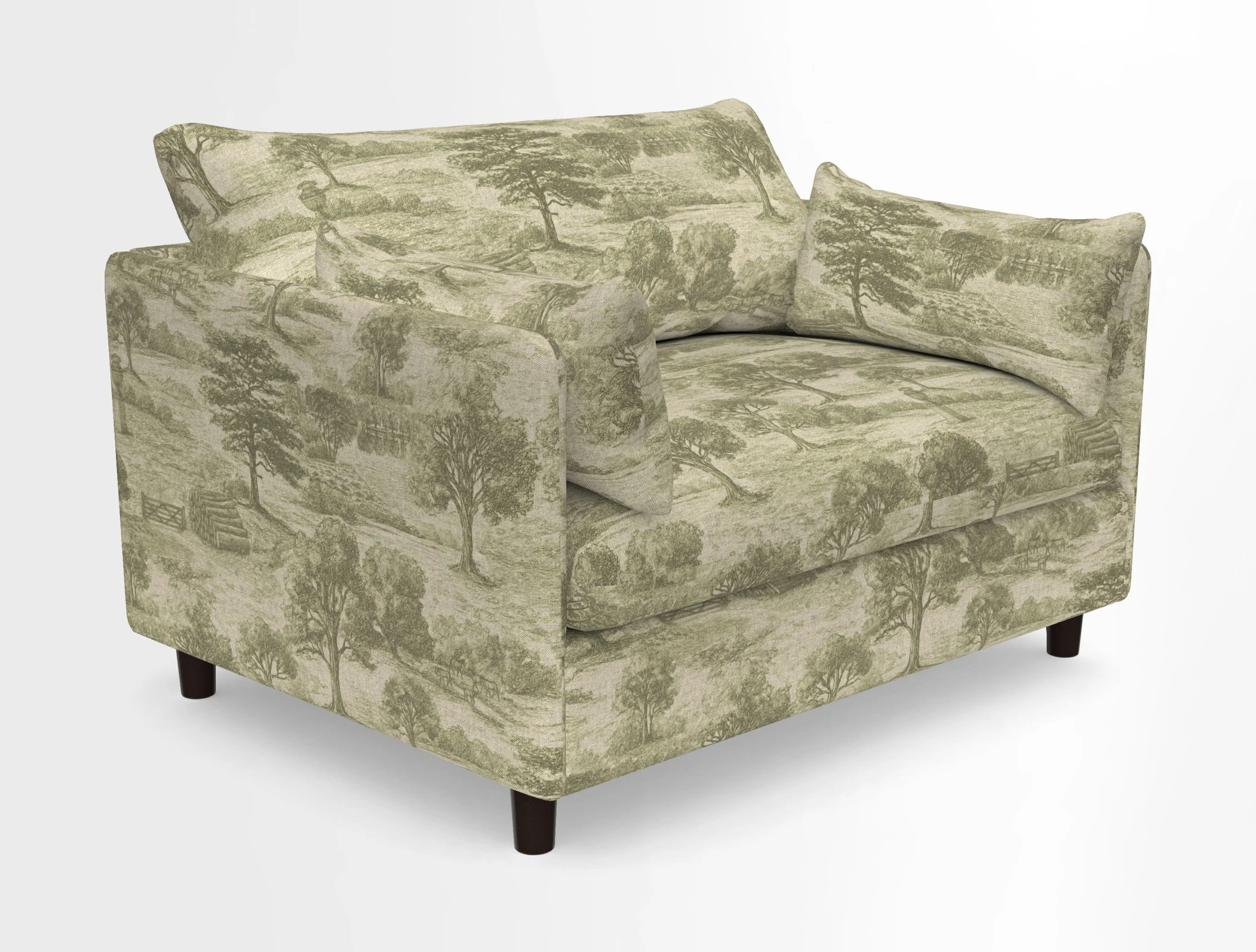 Madehurst Snuggler in Two Tone Plain Biscuit. Loose cover option available