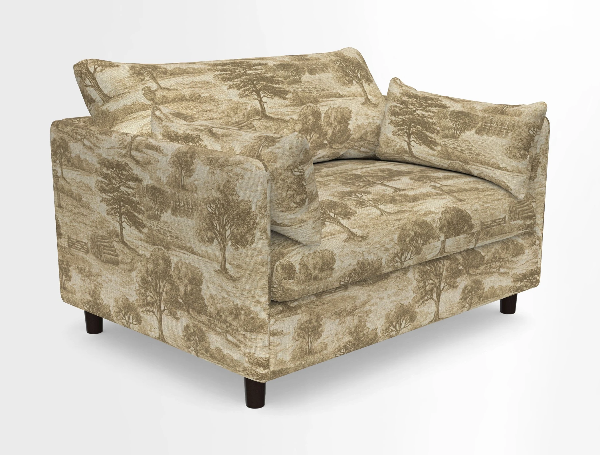 Madehurst Snuggler in Two Tone Plain Biscuit. Loose cover option available