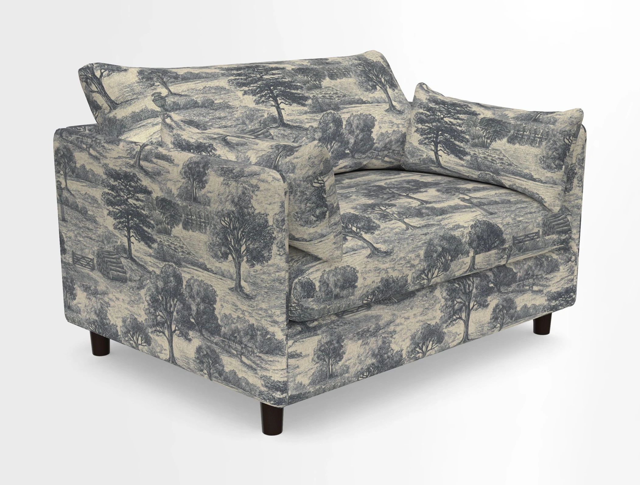 Madehurst Snuggler in Two Tone Plain Biscuit. Loose cover option available