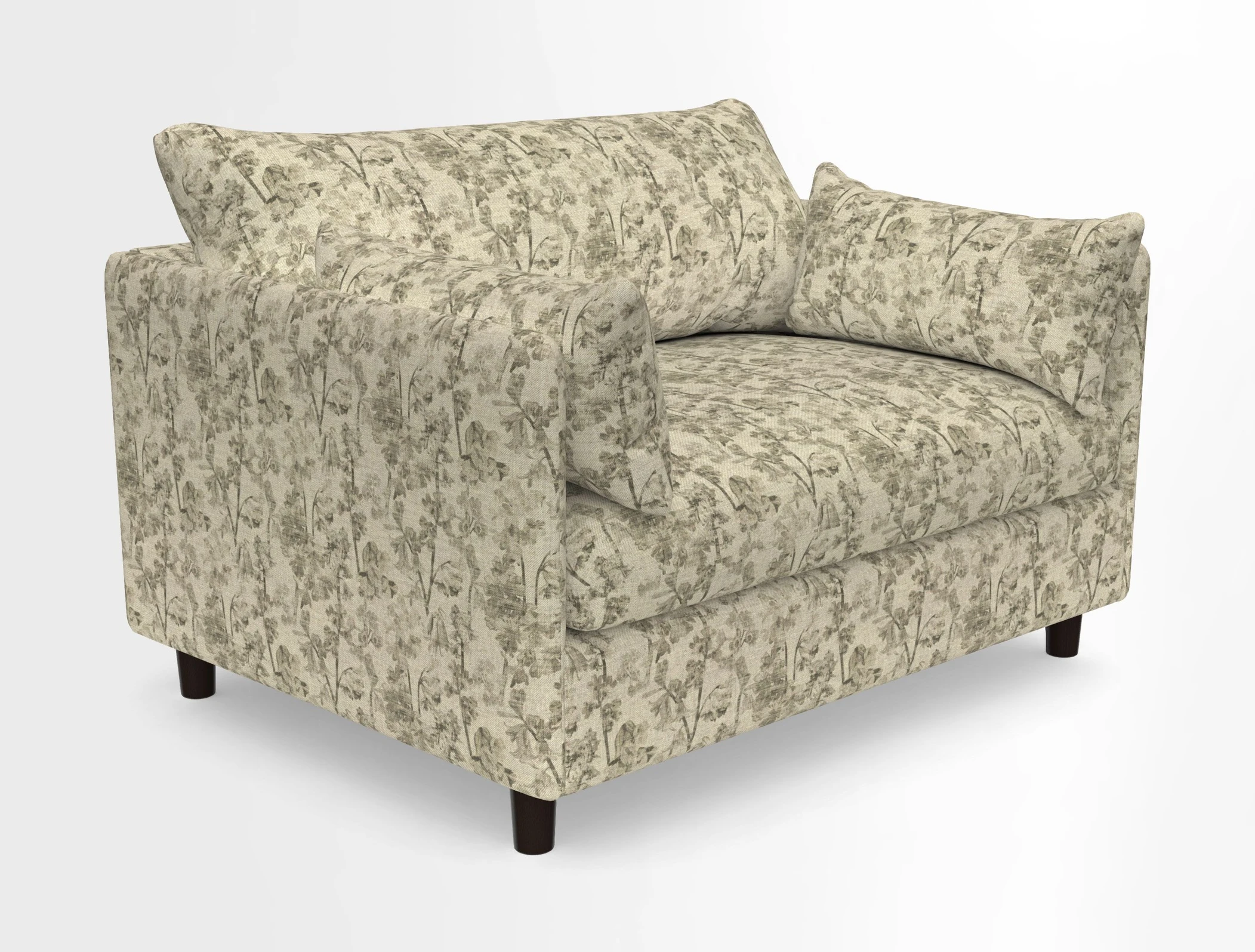 Madehurst Snuggler in Two Tone Plain Biscuit. Loose cover option available