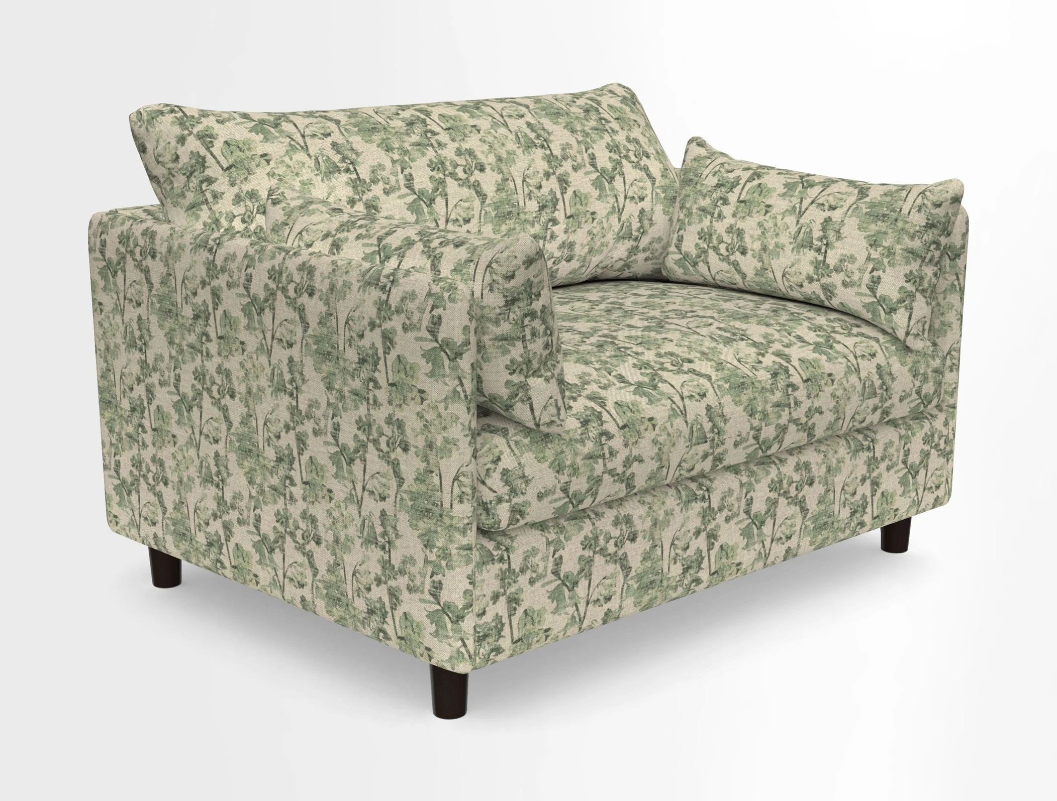 Madehurst Snuggler in Two Tone Plain Biscuit. Loose cover option available