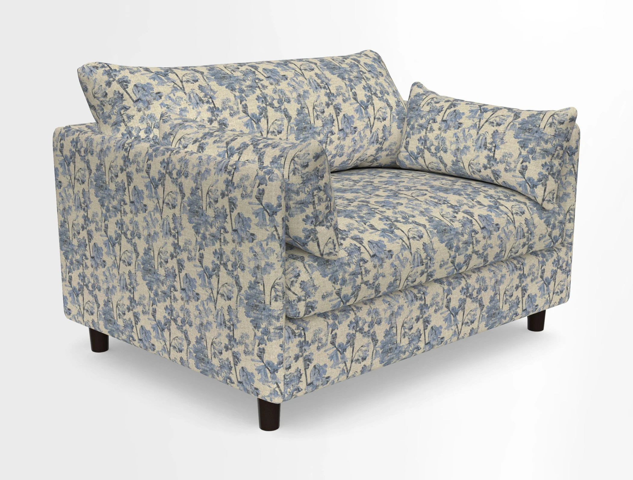 Madehurst Snuggler in Two Tone Plain Biscuit. Loose cover option available