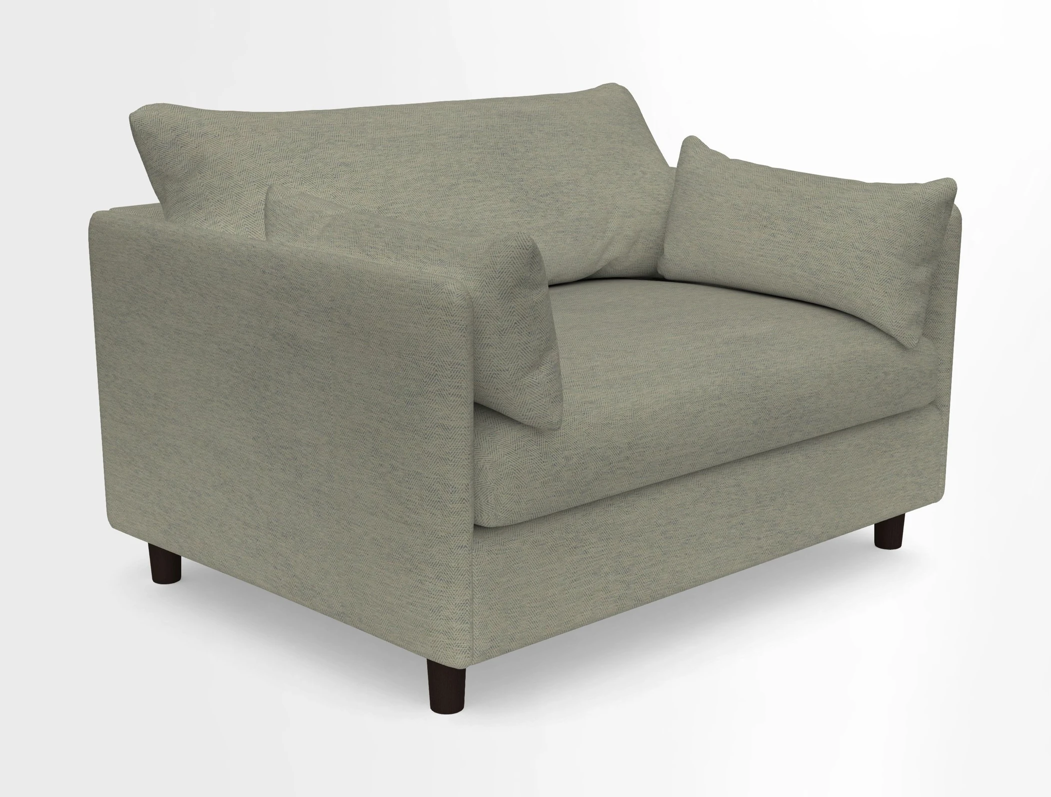 Madehurst Snuggler in Two Tone Plain Biscuit. Loose cover option available
