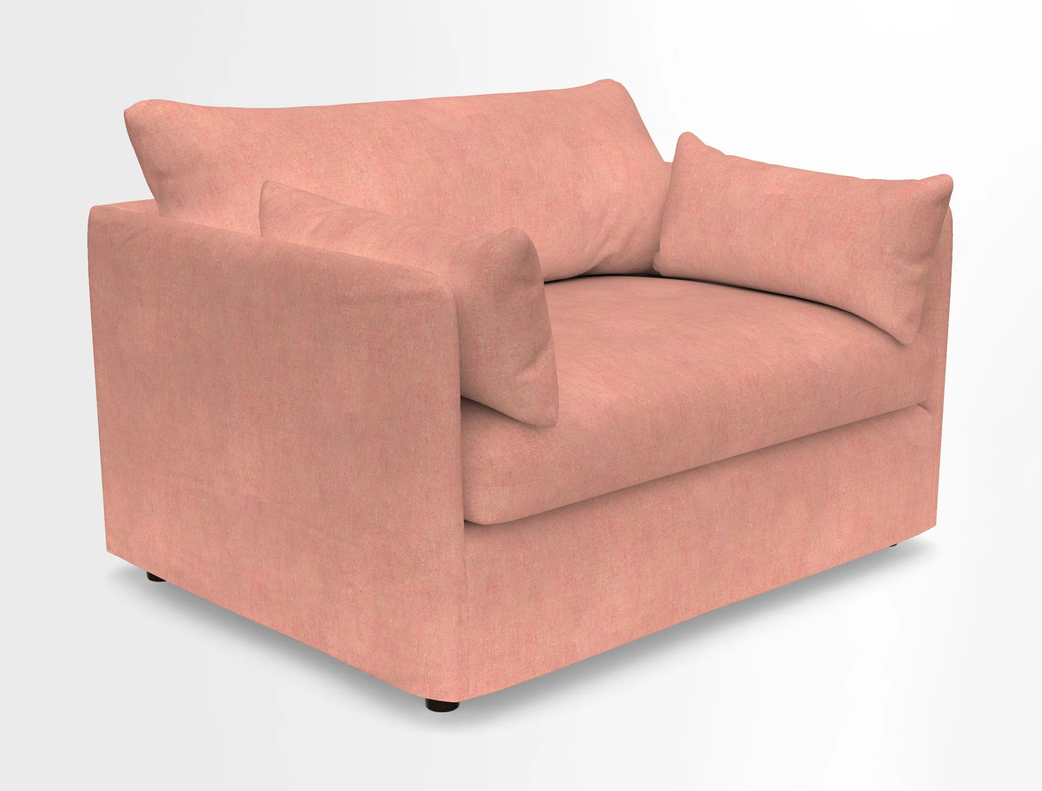 Madehurst Snuggler in Two Tone Plain Biscuit. Loose cover option available