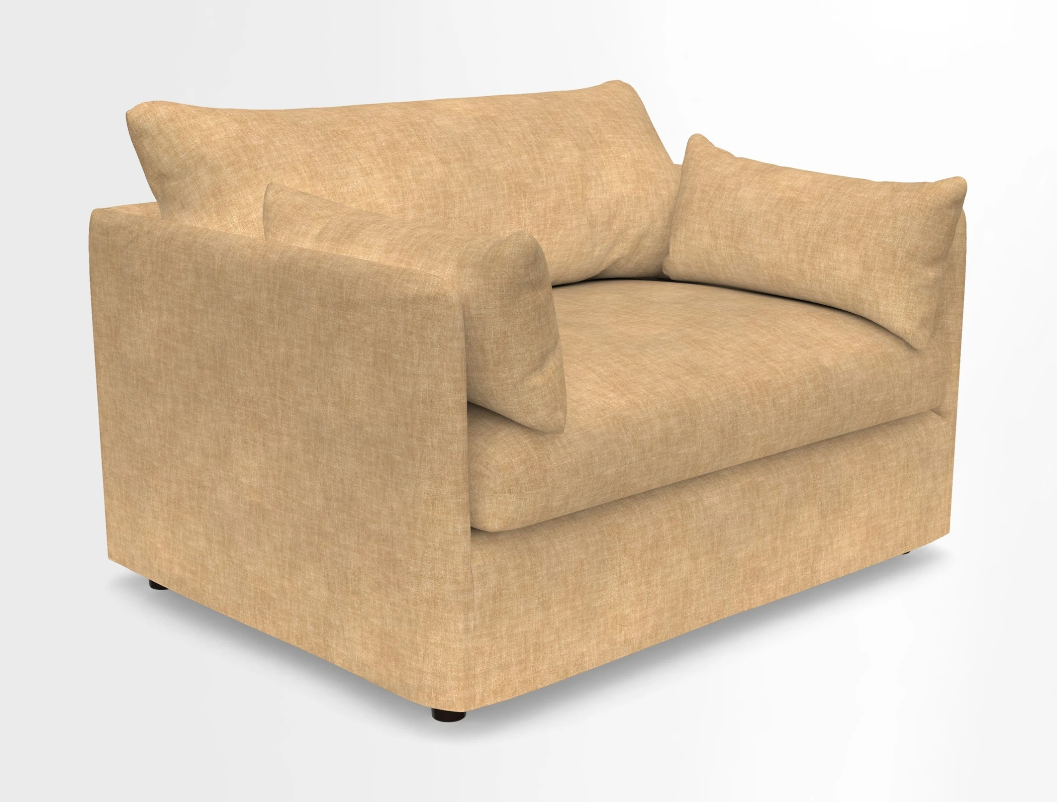Madehurst Snuggler in Two Tone Plain Biscuit. Loose cover option available