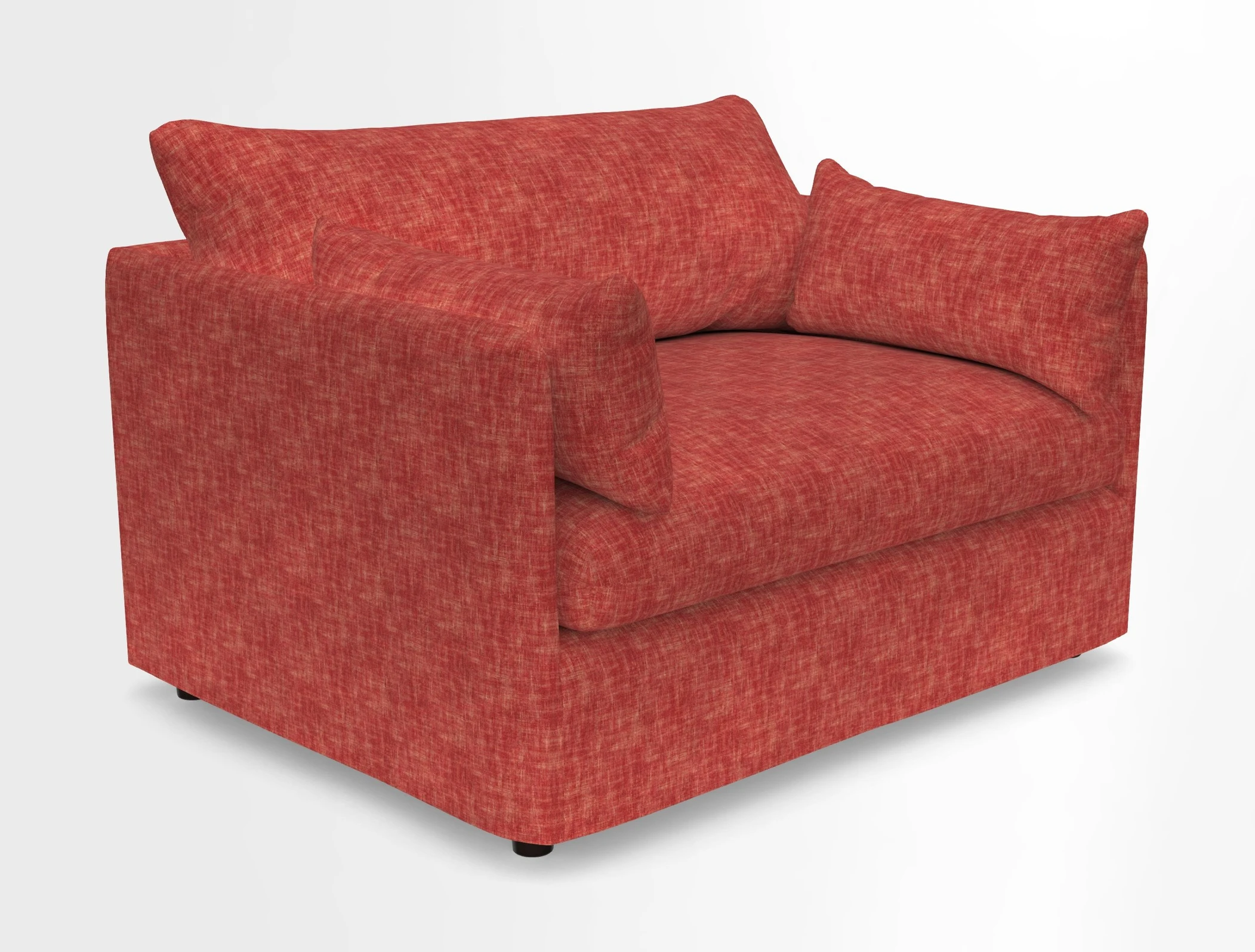 Madehurst Snuggler in Two Tone Plain Biscuit. Loose cover option available
