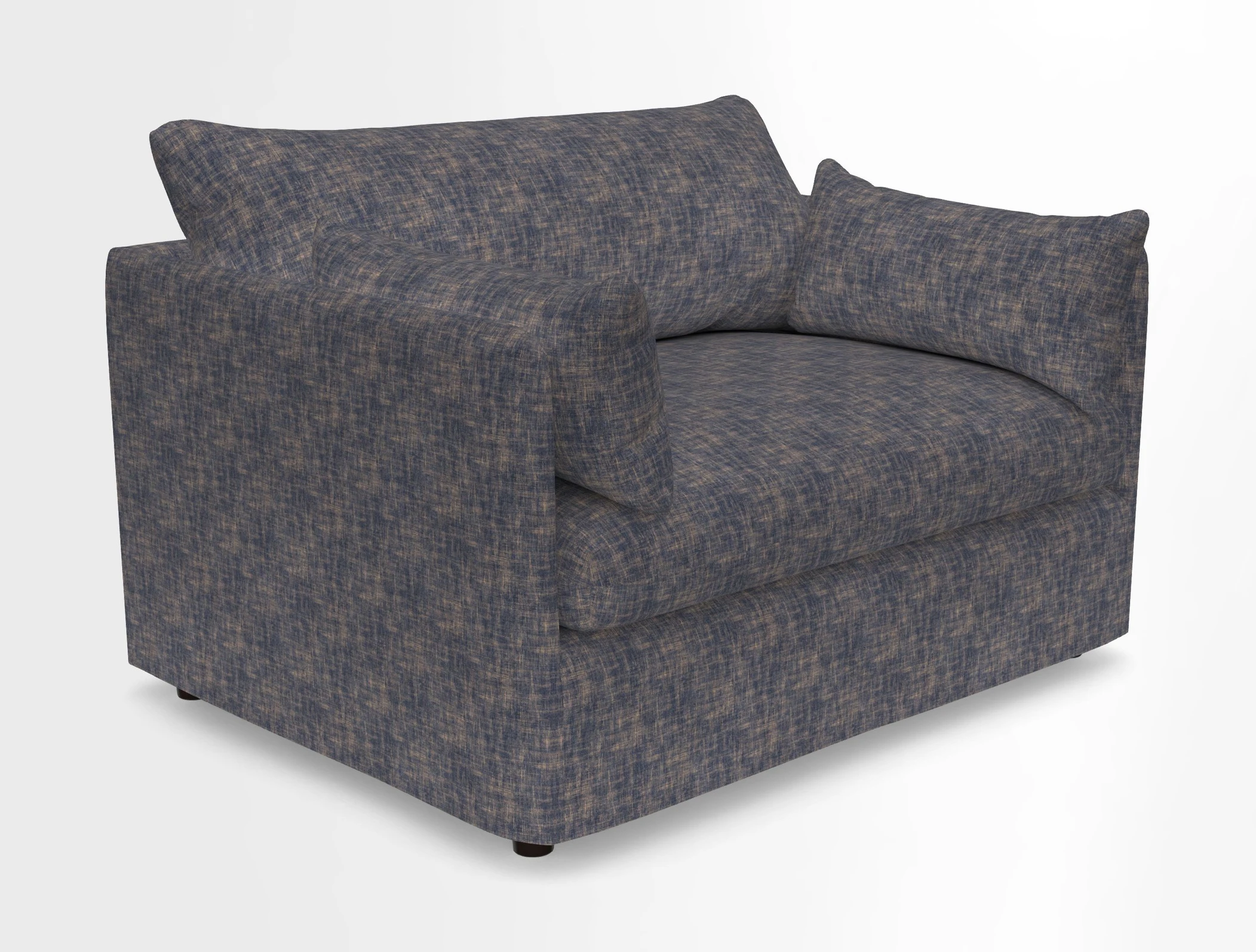 Madehurst Snuggler in Two Tone Plain Biscuit. Loose cover option available