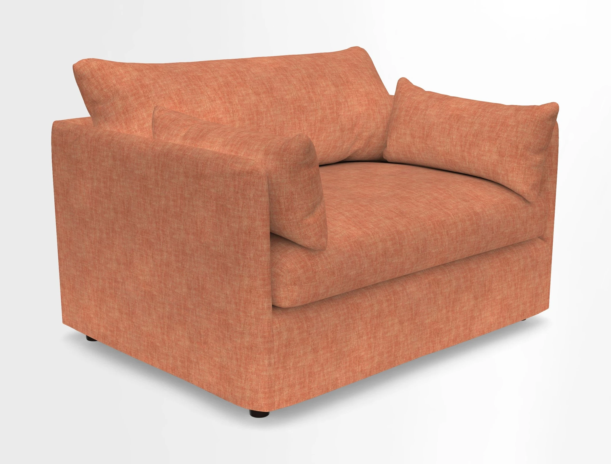 Madehurst Snuggler in Two Tone Plain Biscuit. Loose cover option available