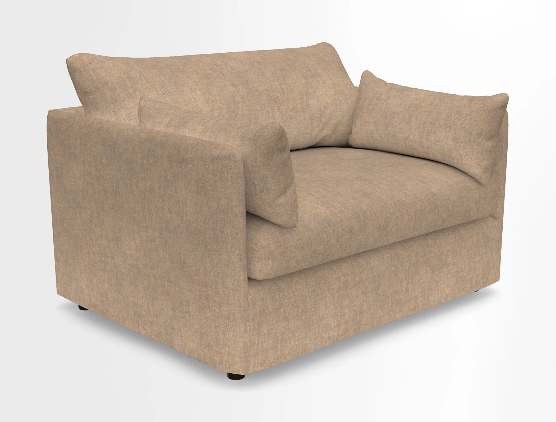 Madehurst Snuggler in Two Tone Plain Biscuit. Loose cover option available