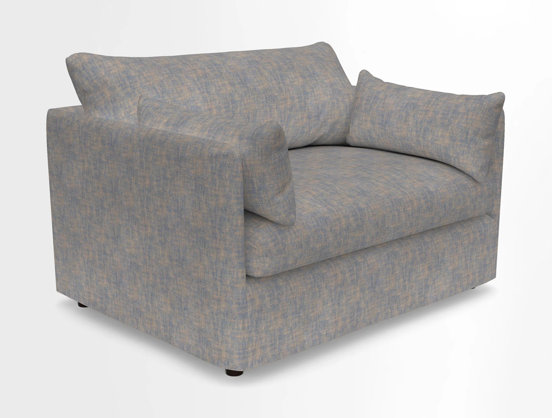 Madehurst Snuggler in Two Tone Plain Biscuit. Loose cover option available