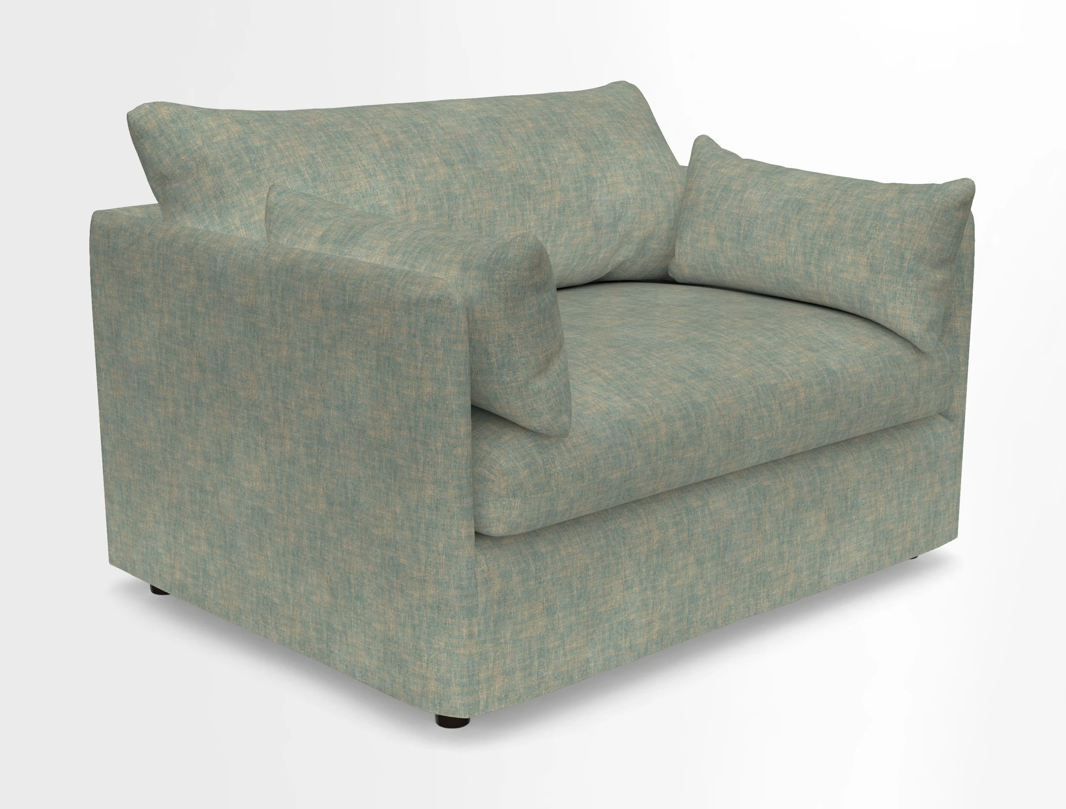Madehurst Snuggler in Two Tone Plain Biscuit. Loose cover option available